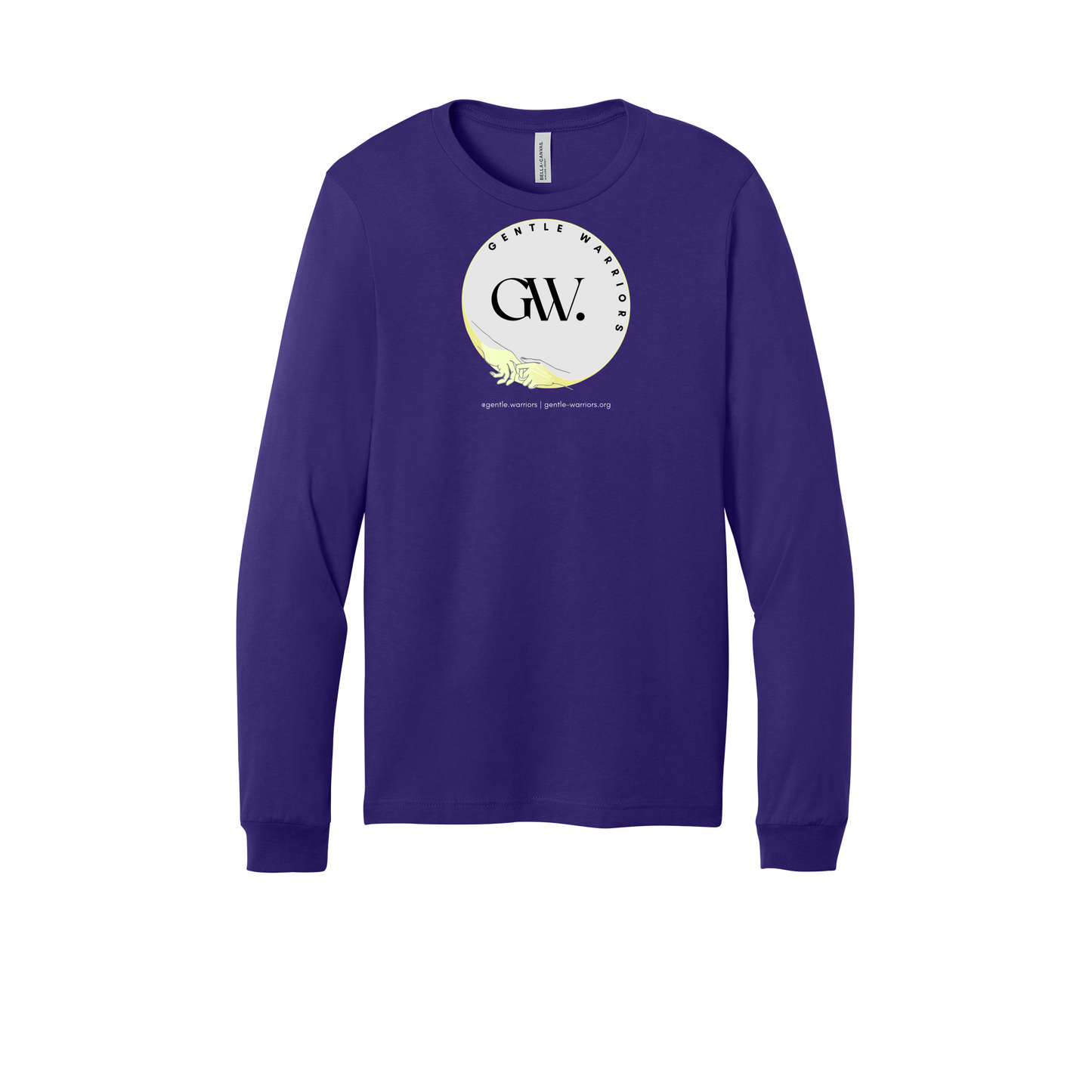 gentle-warriors-all-season-long-sleeve-tee-dtf-front-3501-teampurple-flat-front