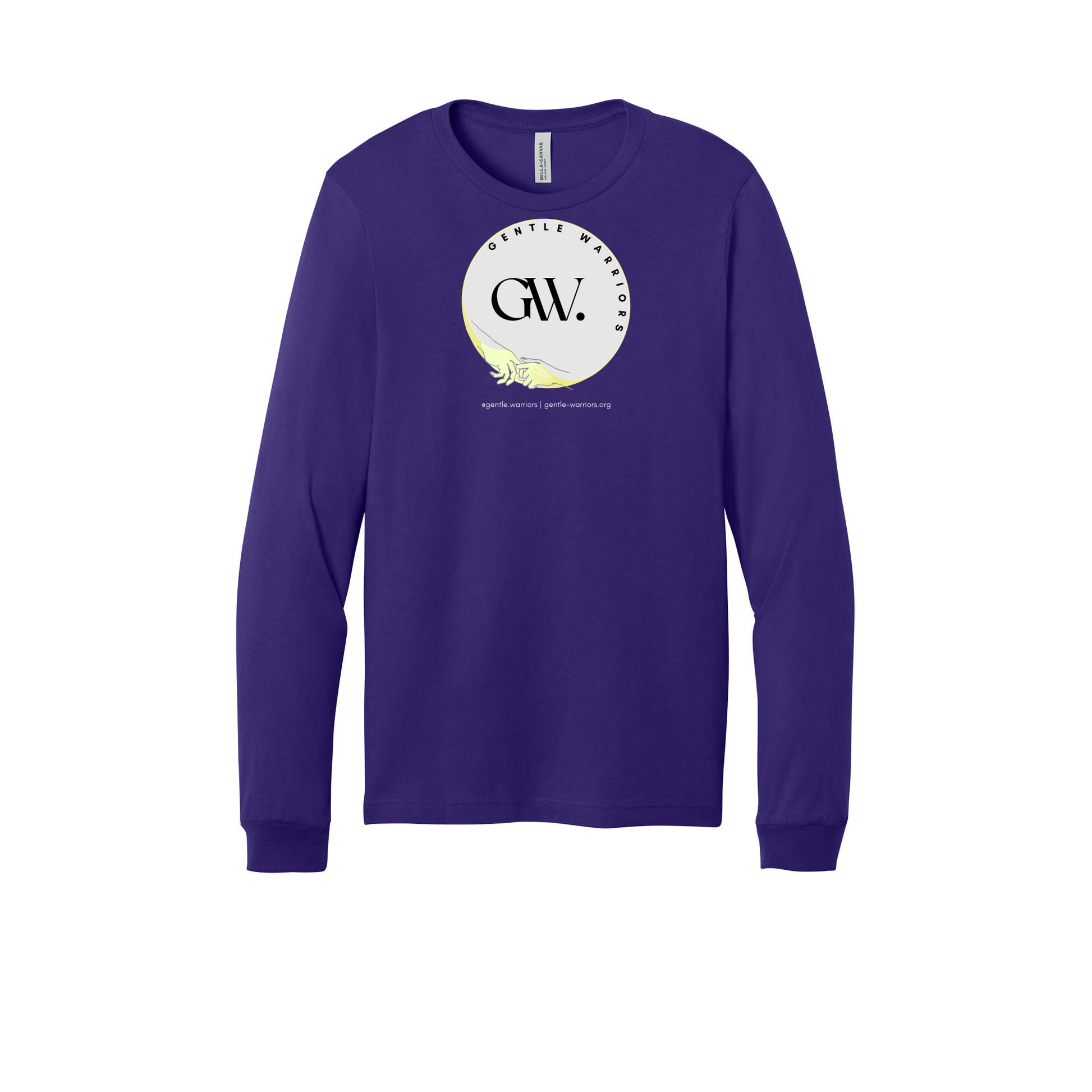 gentle-warriors-all-season-long-sleeve-tee-dtf-front-3501-teampurple-flat-front