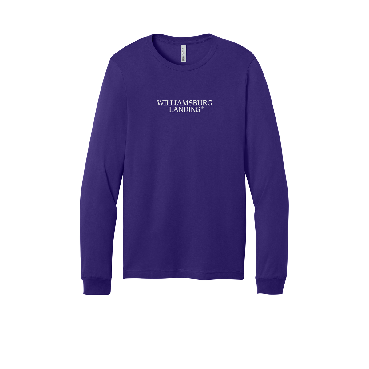 williamsburglanding-all-season-long-sleeve-tee-dtf-front-3501-teampurple-flat-front
