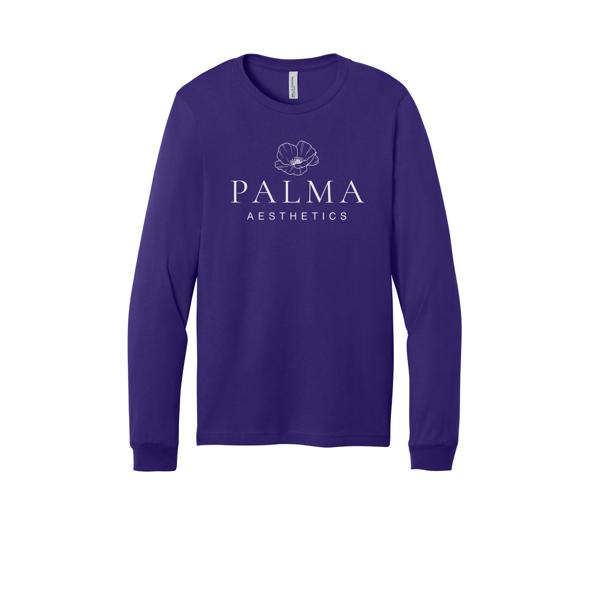 palmaaesthetics-all-season-medical-long-sleeve-tee-dtf-front-3501-teampurple-flat-front