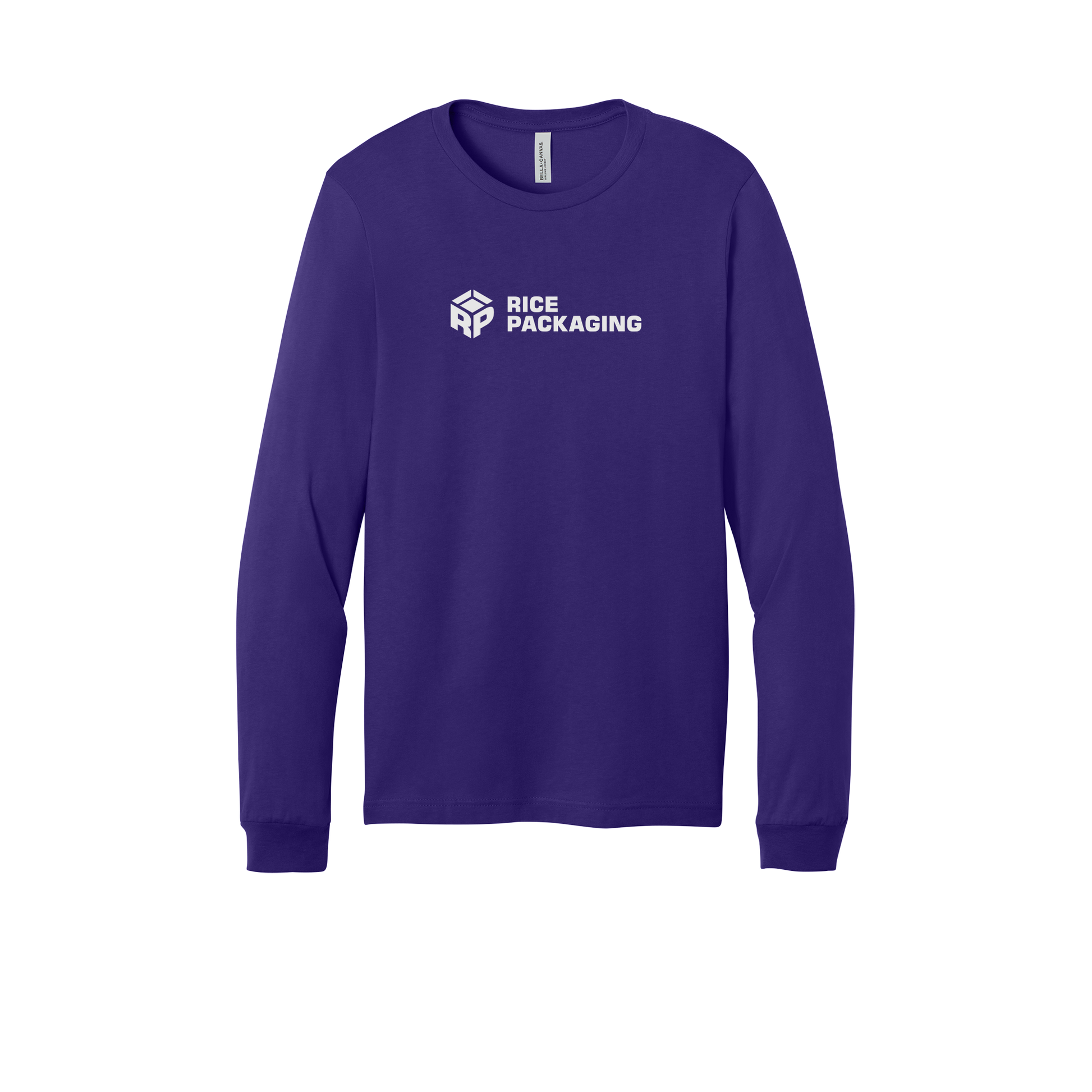 ricepackaging-all-season-long-sleeve-tee-dtf-front-3501-teampurple-flat-front