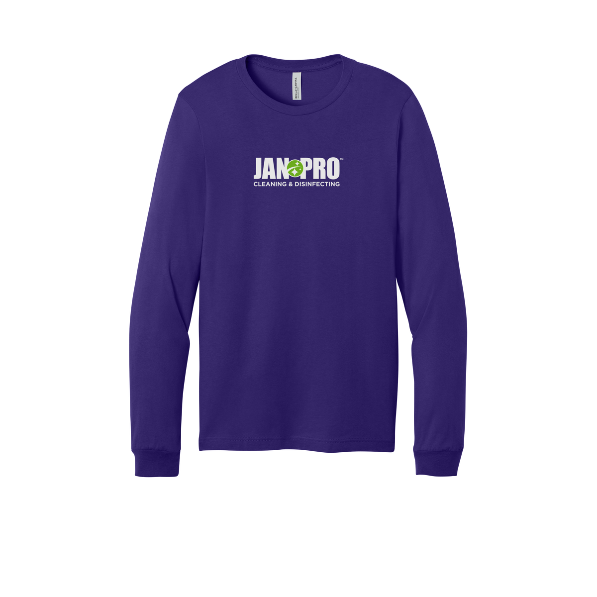 jan-pro-all-season-long-sleeve-tee-dtf-front-3501-teampurple-flat-front