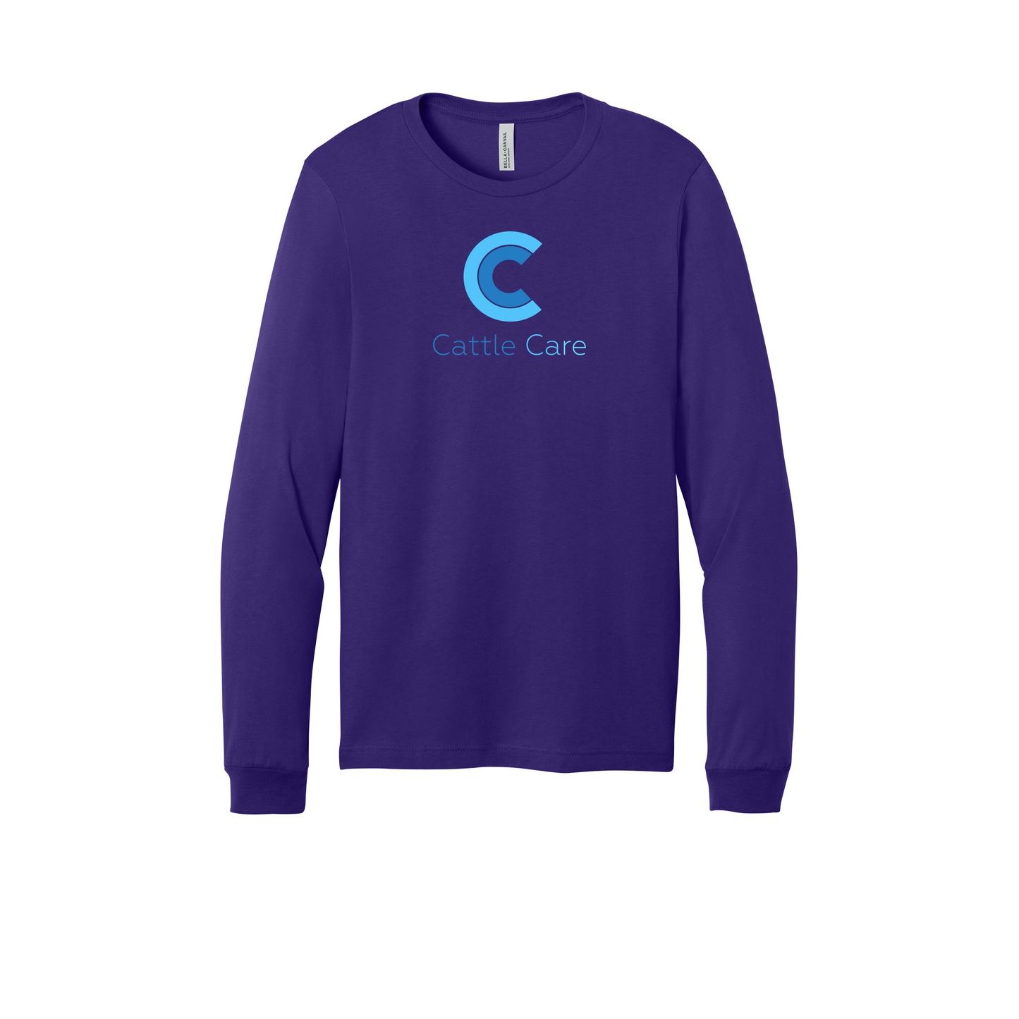 cattle-care-all-season-long-sleeve-tee-dtf-front-3501-teampurple-flat-front