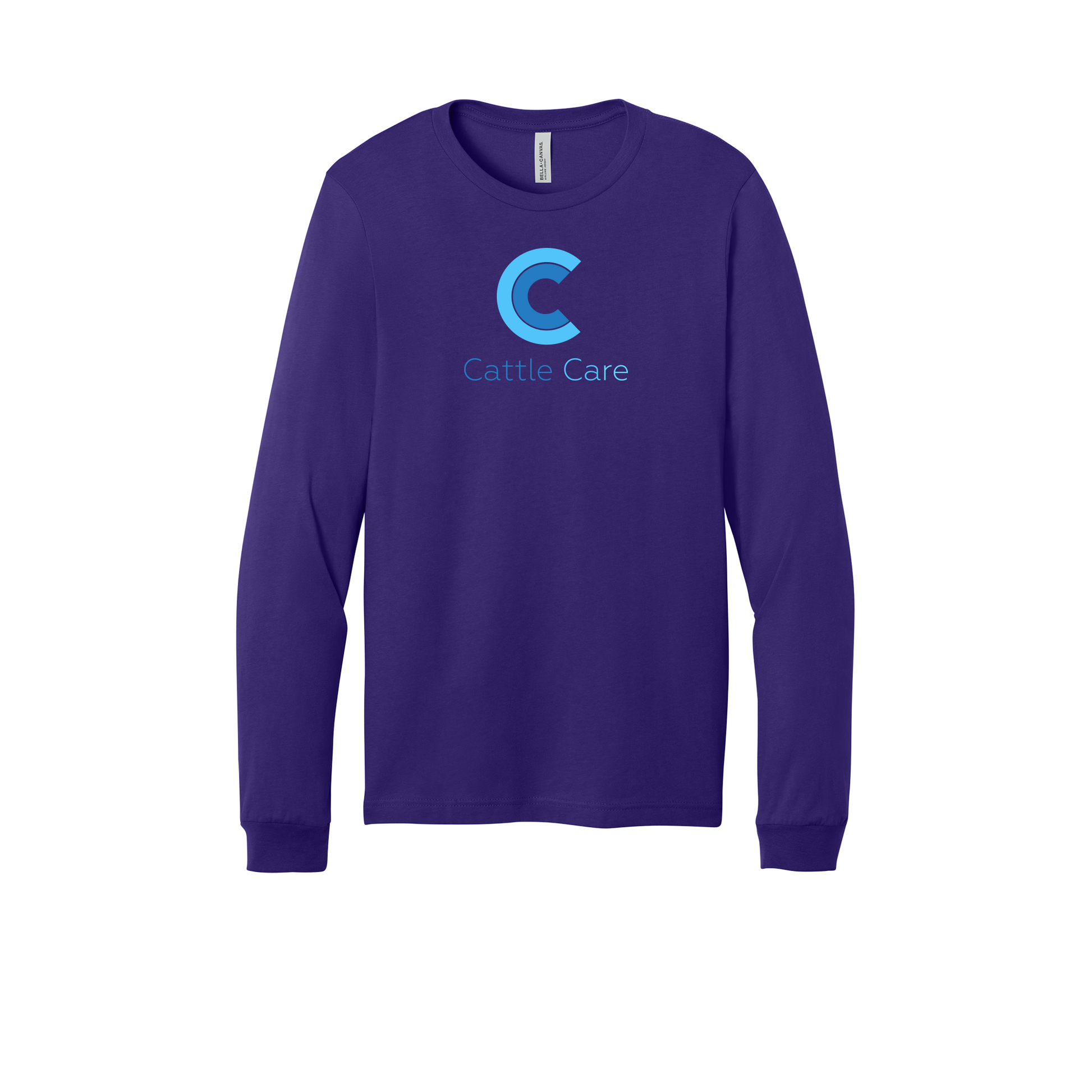 cattle-care-all-season-long-sleeve-tee-dtf-front-3501-teampurple-flat-front