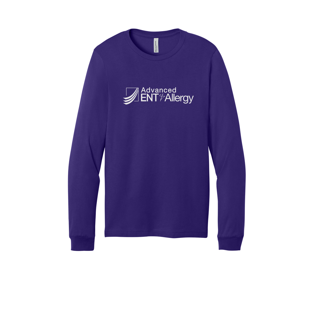 advancedentandallergy-all-season-medical-long-sleeve-tee-dtf-front-3501-teampurple-flat-front