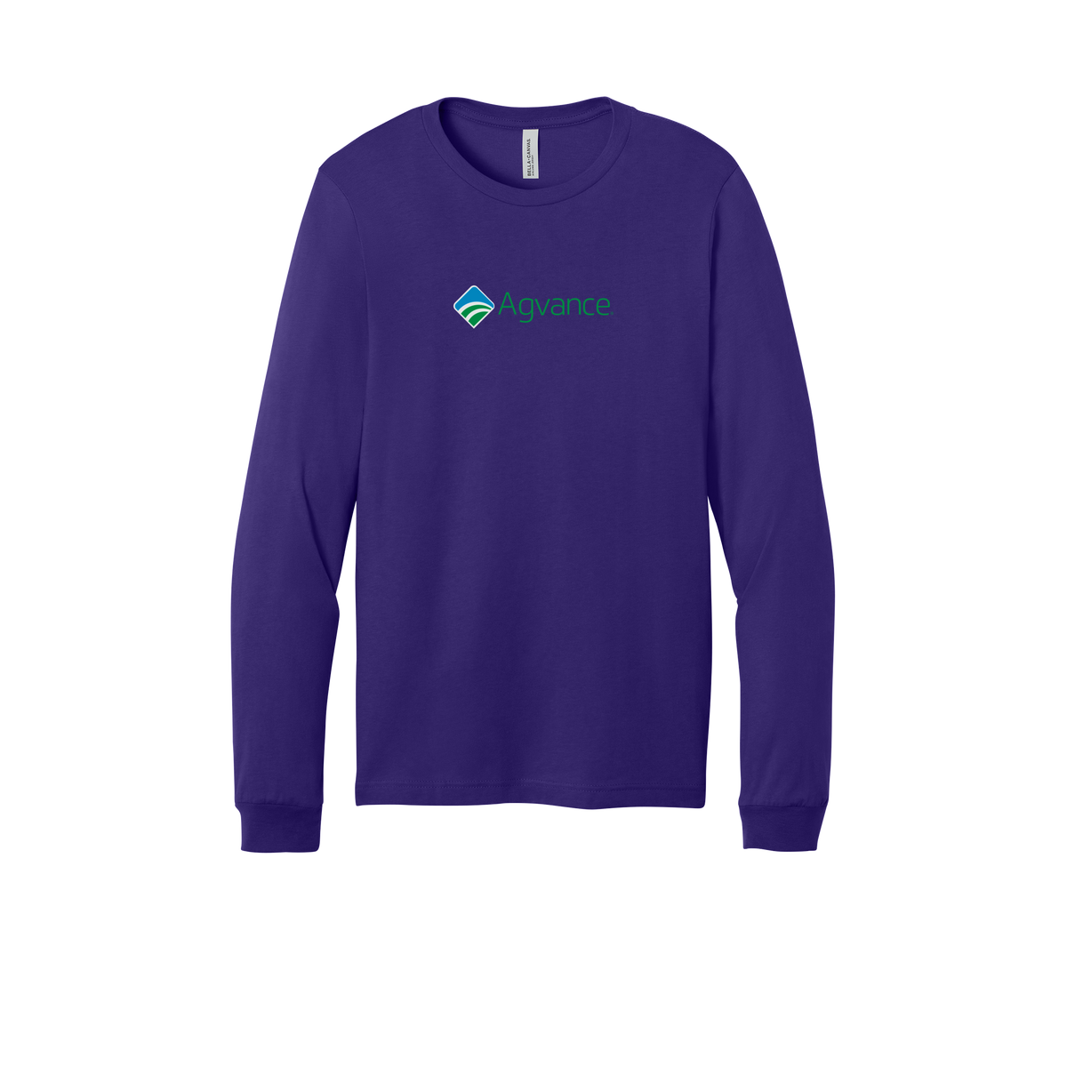 agvance-all-season-long-sleeve-tee-dtf-front-3501-teampurple-flat-front
