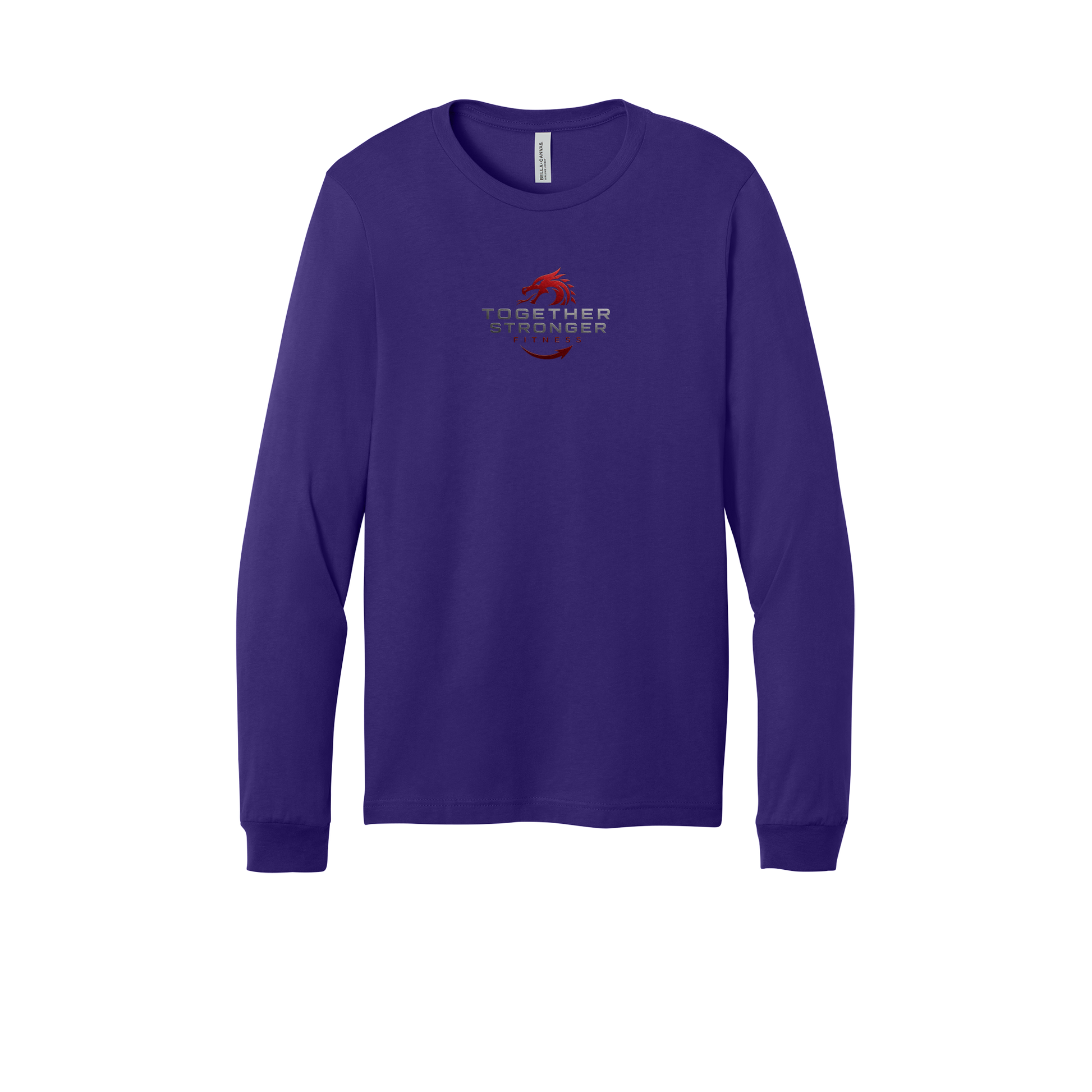 togetherstrongerfitness-all-season-long-sleeve-tee-dtf-front-3501-teampurple-flat-front