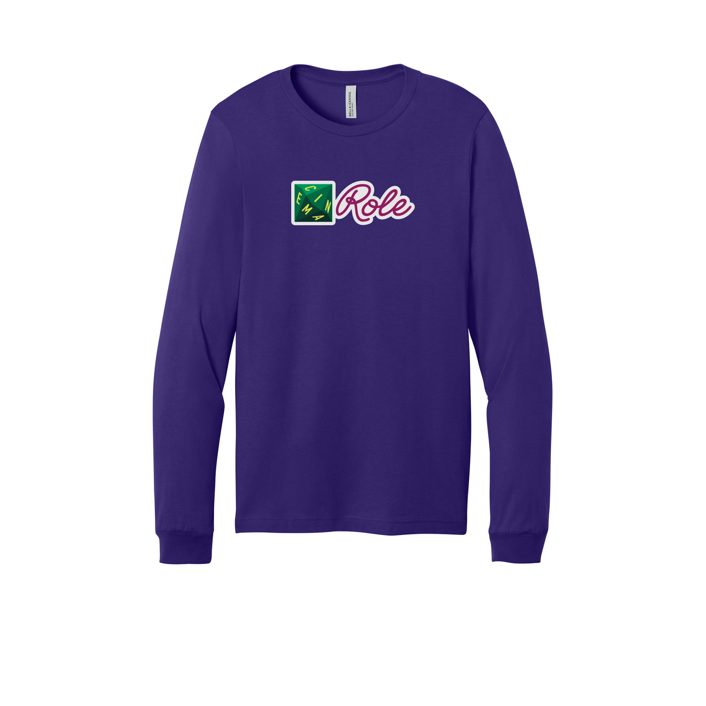 cinemarole-all-season-long-sleeve-tee-dtf-front-3501-teampurple-flat-front