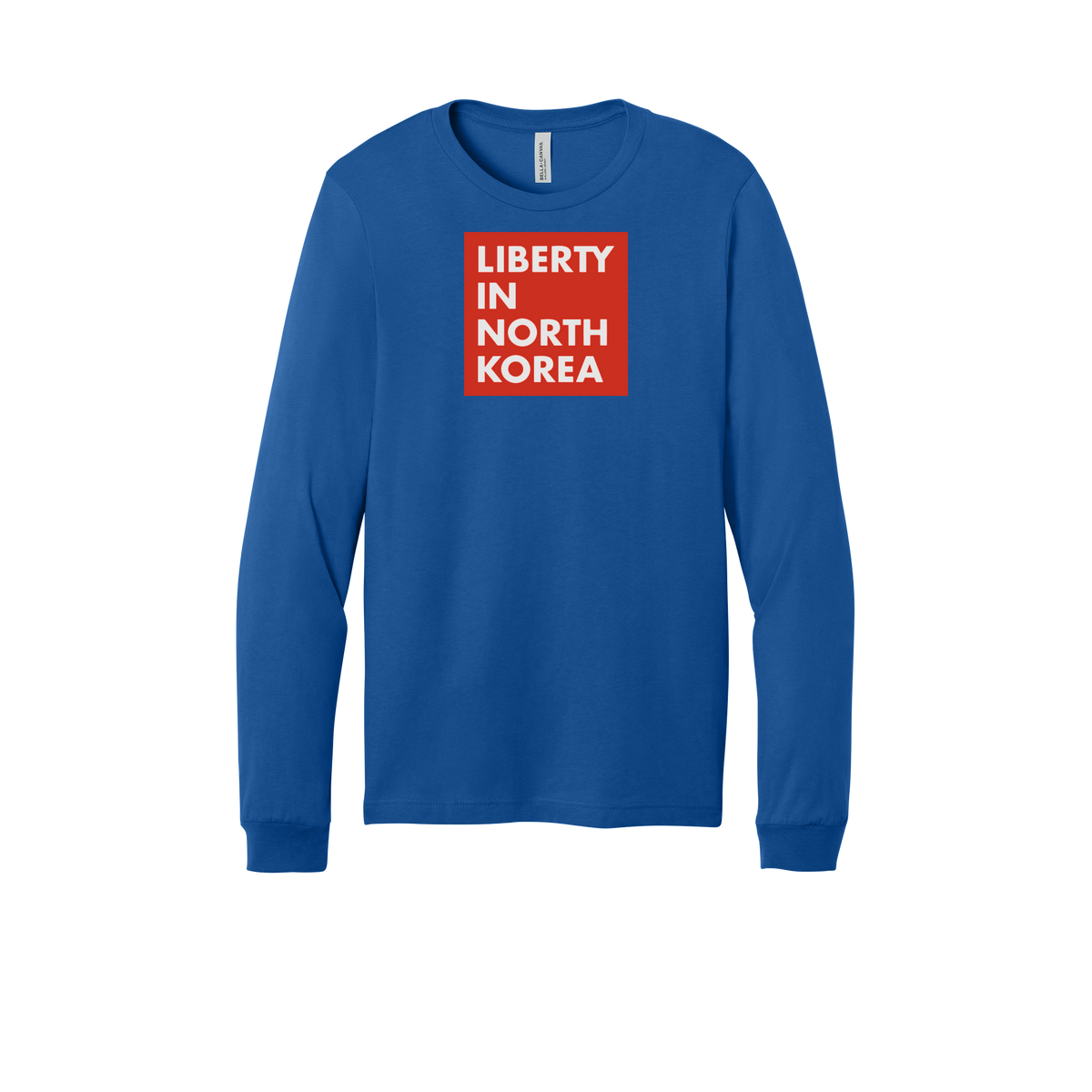 libertyinnorthkorea-all-season-long-sleeve-tee-dtf-front-3501-trueroyal-flat-front