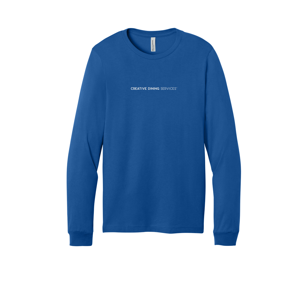 creativedining-all-season-long-sleeve-tee-dtf-front-3501-trueroyal-flat-front