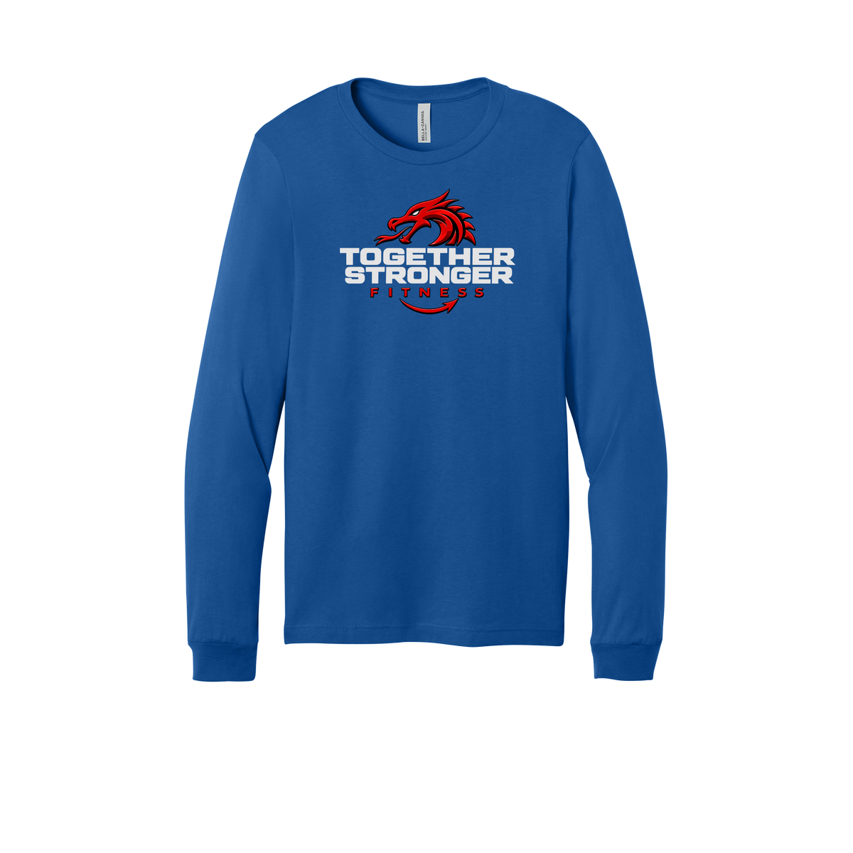 togetherstrongerfitness-all-season-long-sleeve-tee-dtf-front-3501-trueroyal-flat-front