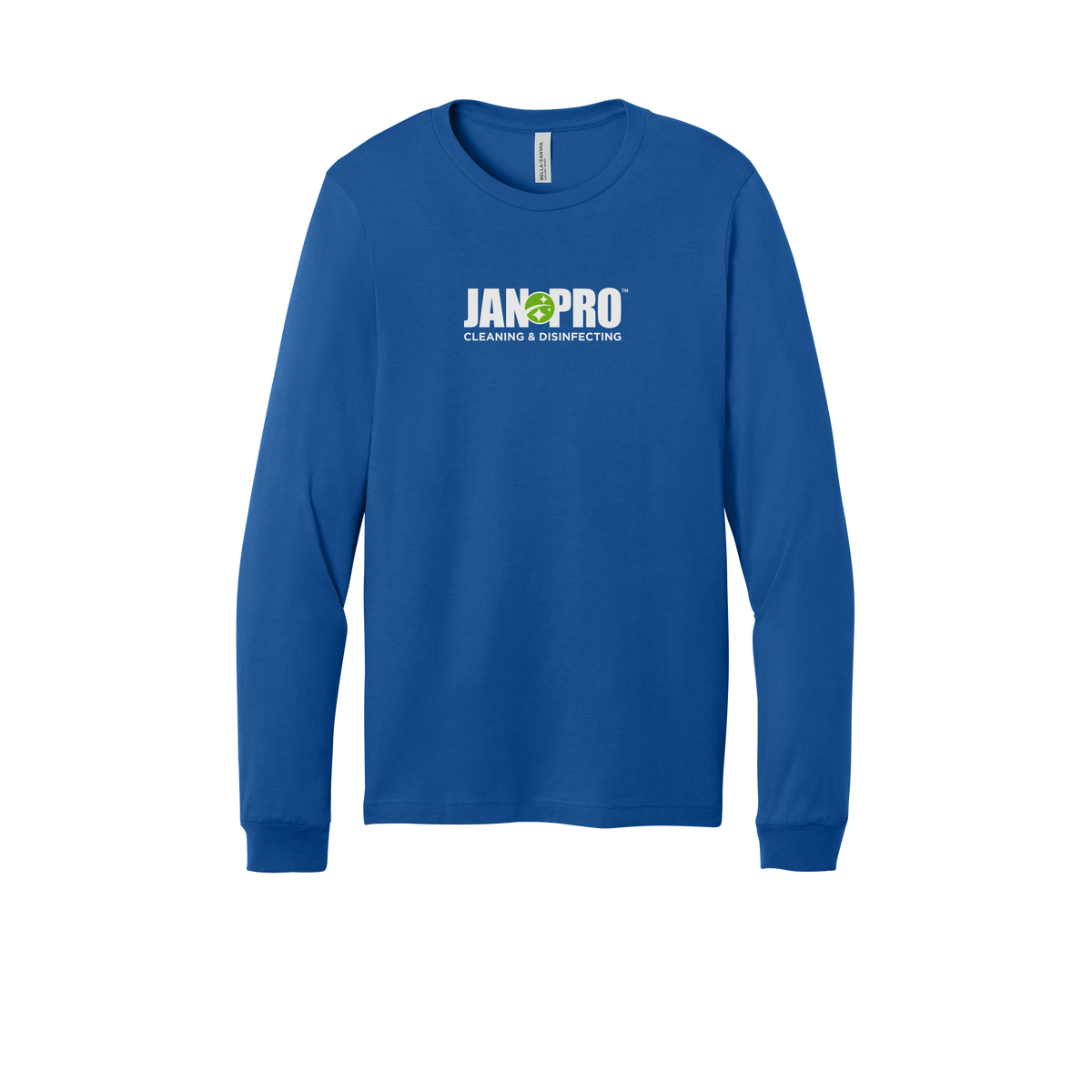 jan-pro-all-season-long-sleeve-tee-dtf-front-3501-trueroyal-flat-front
