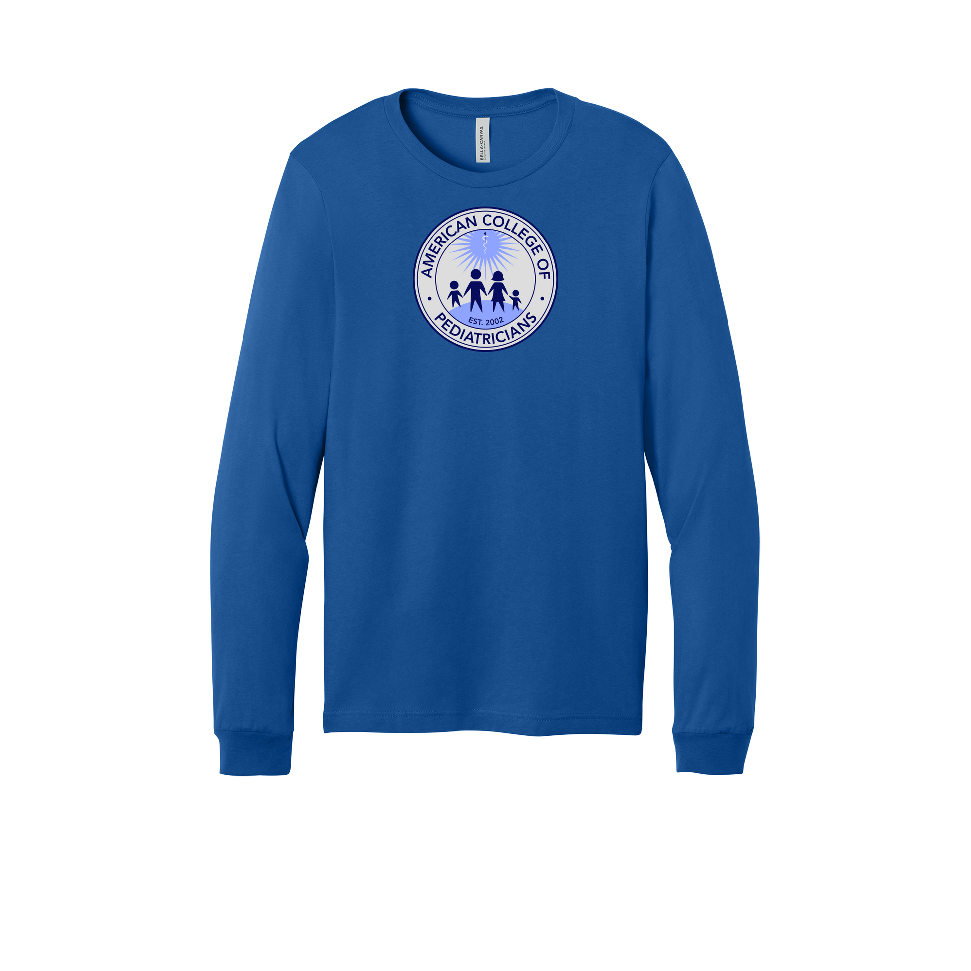 acpeds-all-season-medical-long-sleeve-tee-dtf-front-3501-trueroyal-flat-front