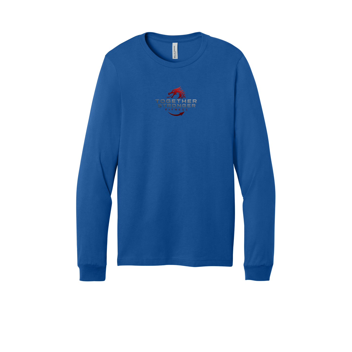 togetherstrongerfitness-all-season-long-sleeve-tee-dtf-front-3501-trueroyal-flat-front