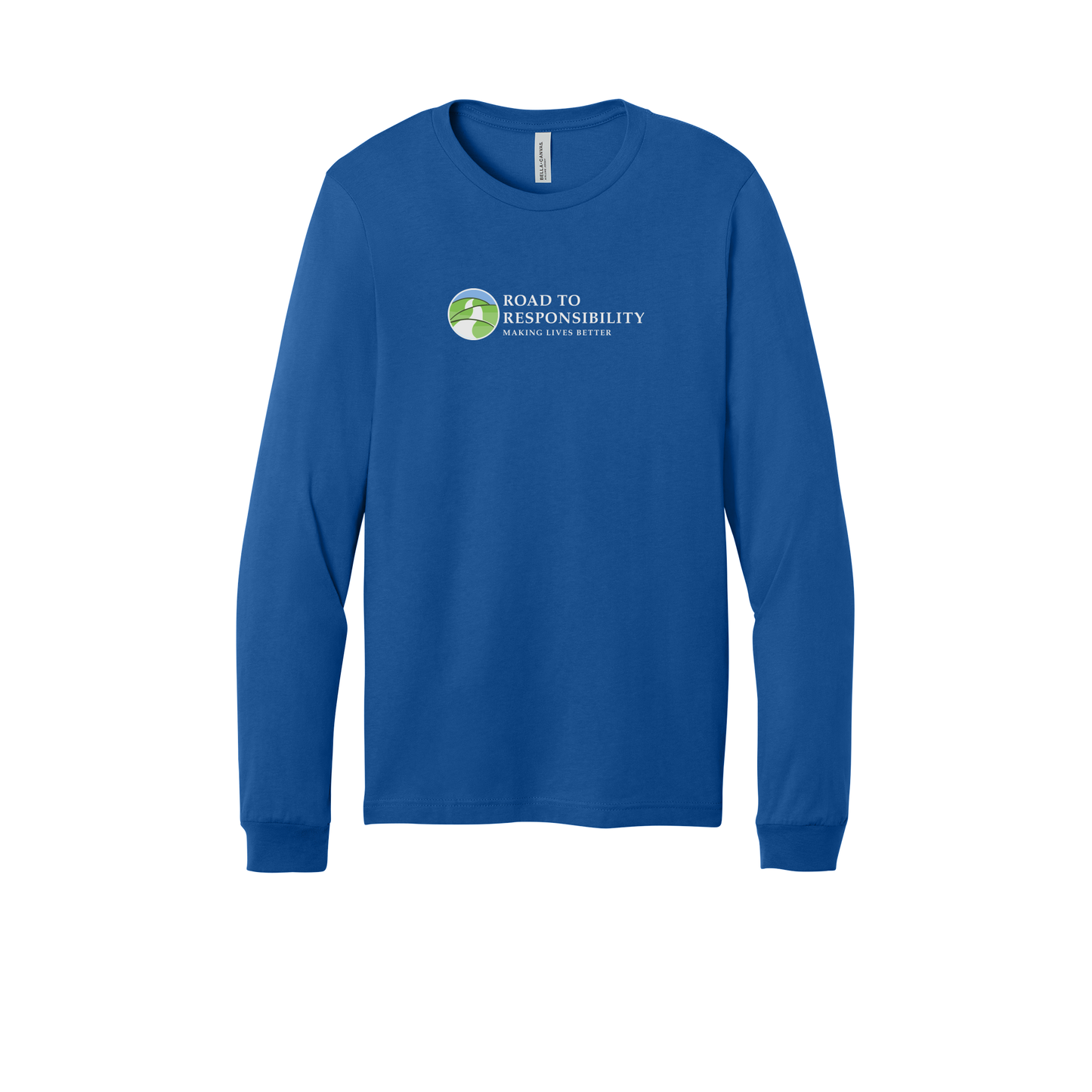 roadtoresponsibility-all-season-long-sleeve-tee-dtf-front-3501-trueroyal-flat-front