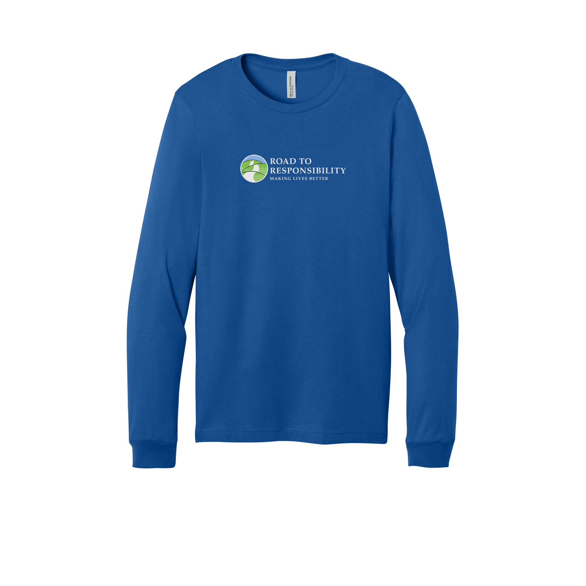 roadtoresponsibility-all-season-long-sleeve-tee-dtf-front-3501-trueroyal-flat-front