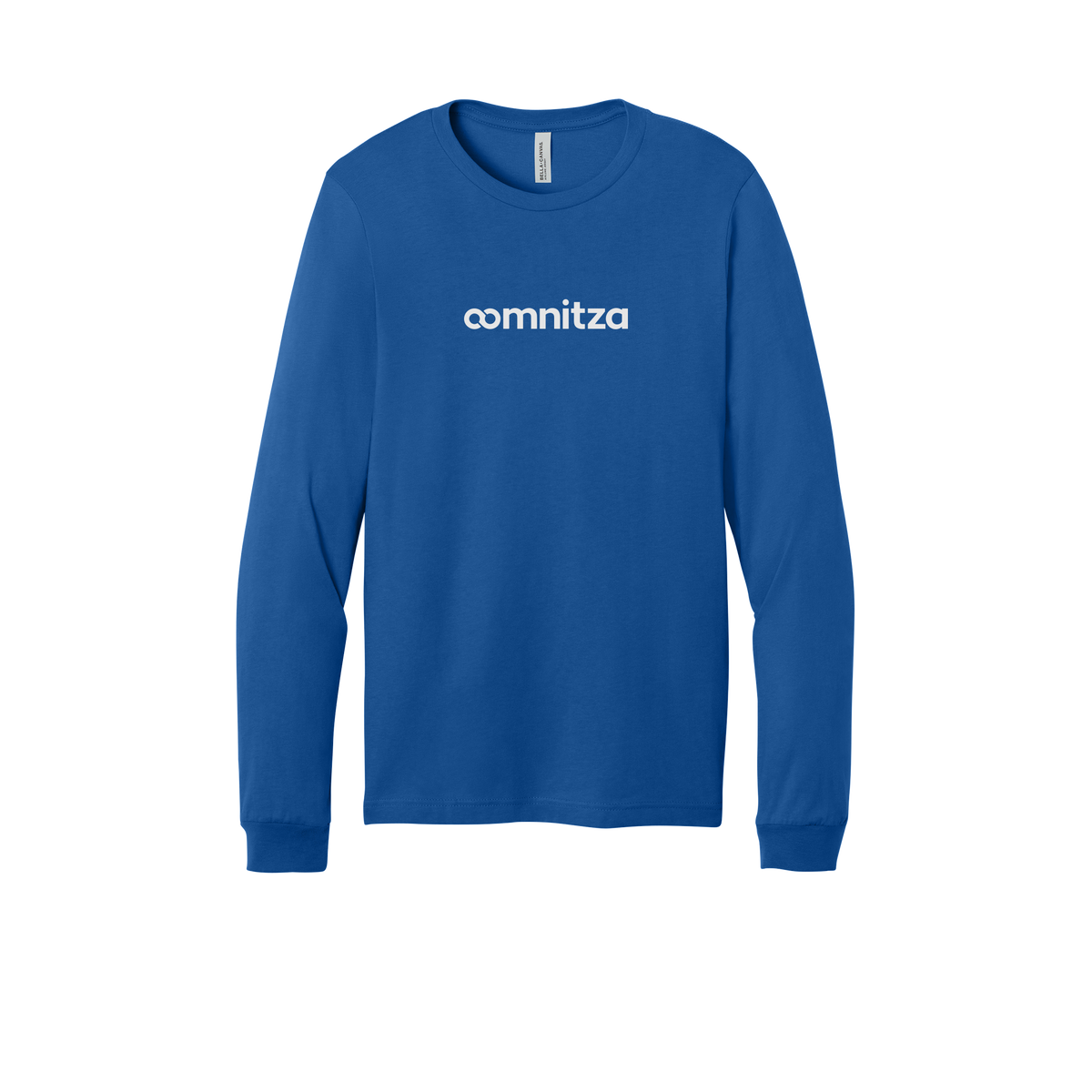 oomnitza-all-season-long-sleeve-tee-dtf-front-3501-trueroyal-flat-front