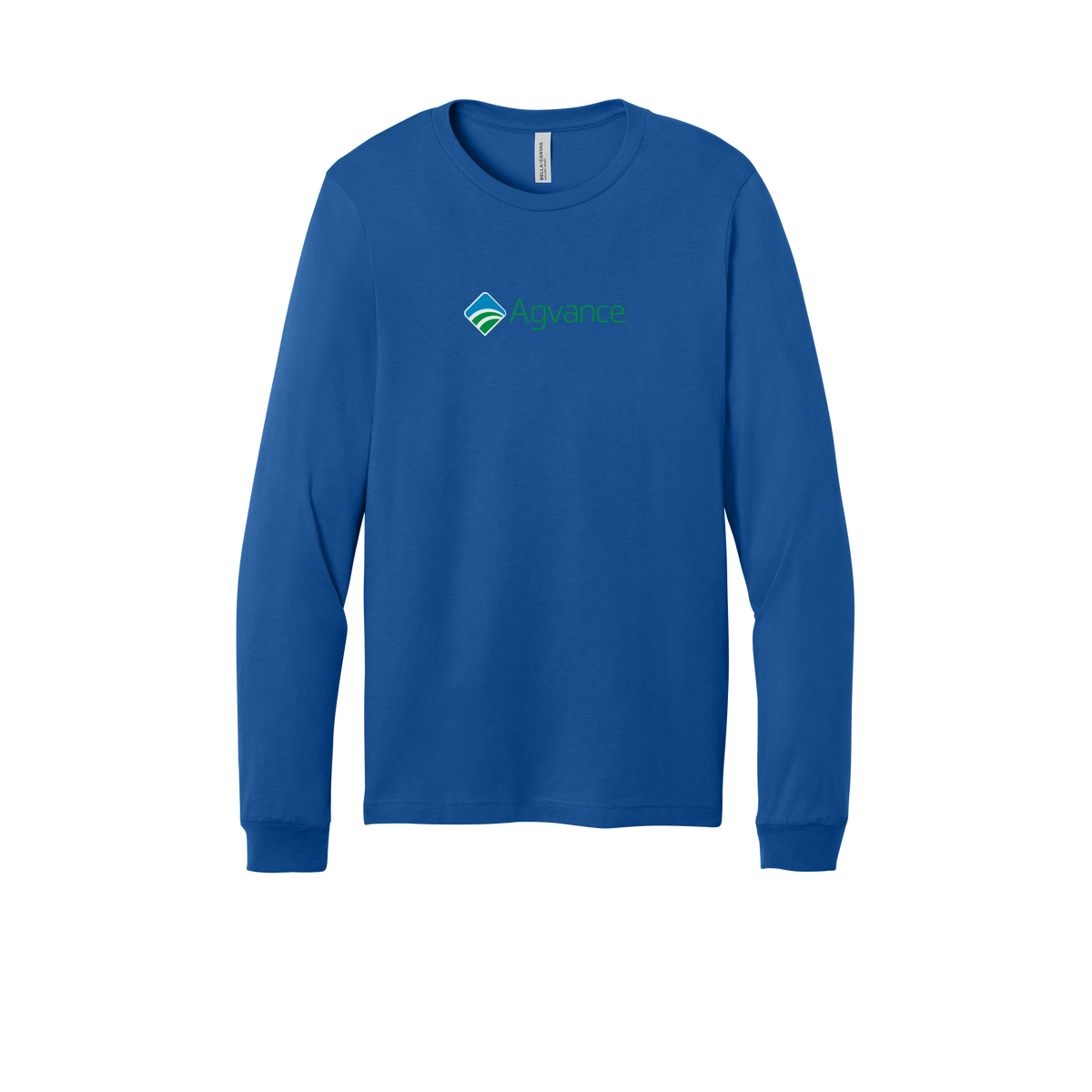agvance-all-season-long-sleeve-tee-dtf-front-3501-trueroyal-flat-front