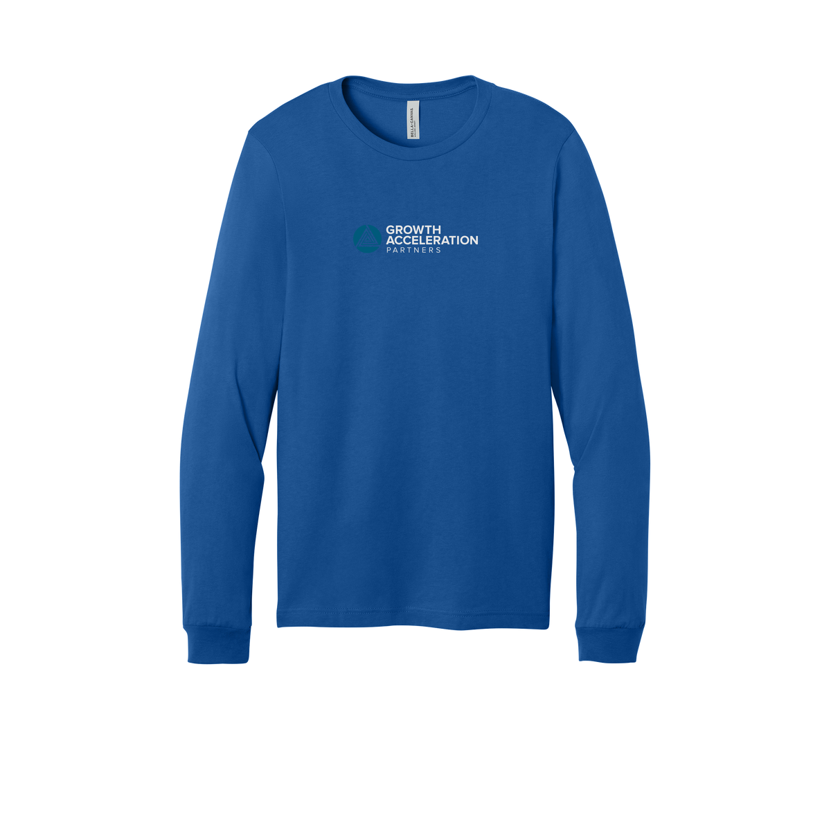 growthaccelerationpartners-all-season-long-sleeve-tee-dtf-front-3501-trueroyal-flat-front