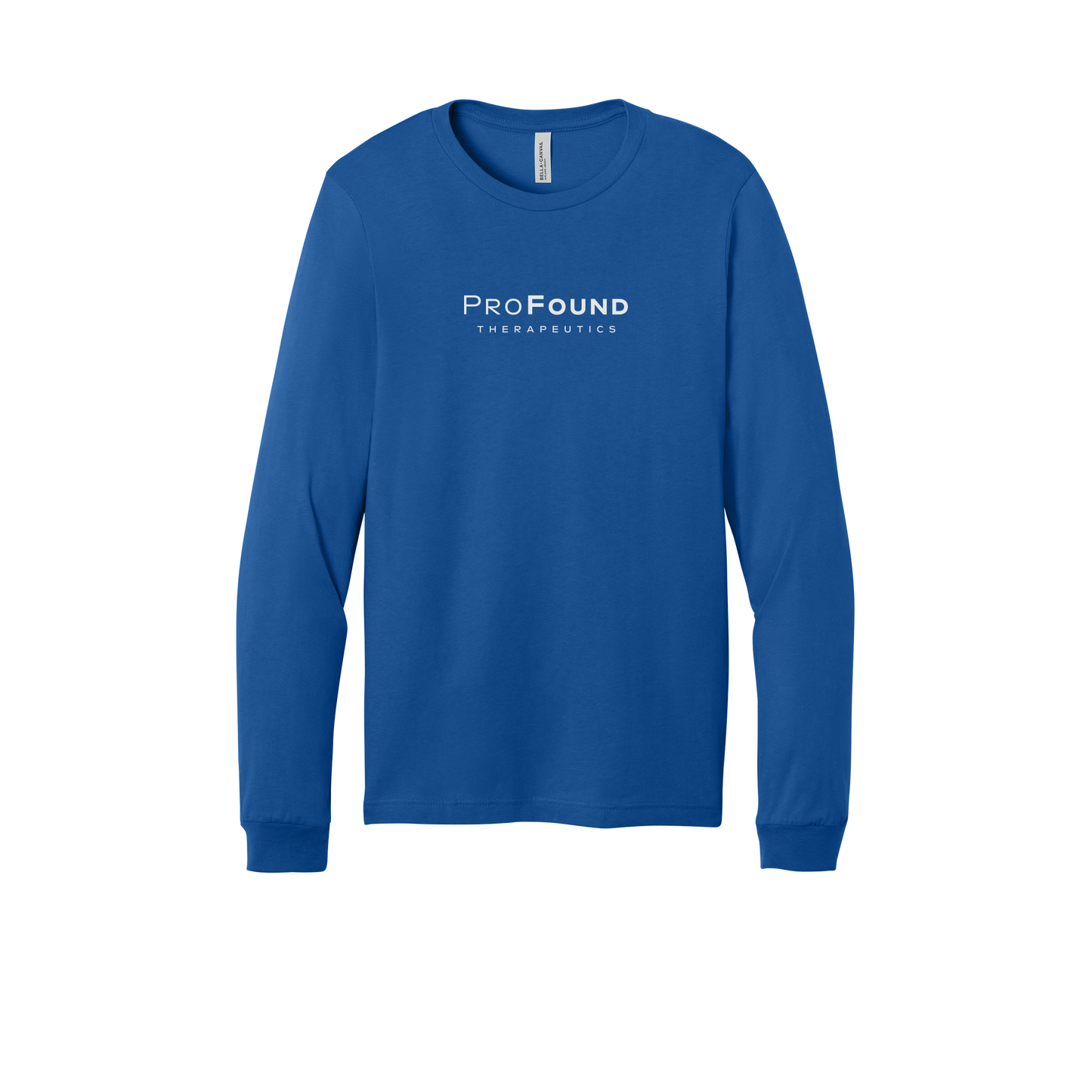 profoundtx-all-season-long-sleeve-tee-dtf-front-3501-trueroyal-flat-front