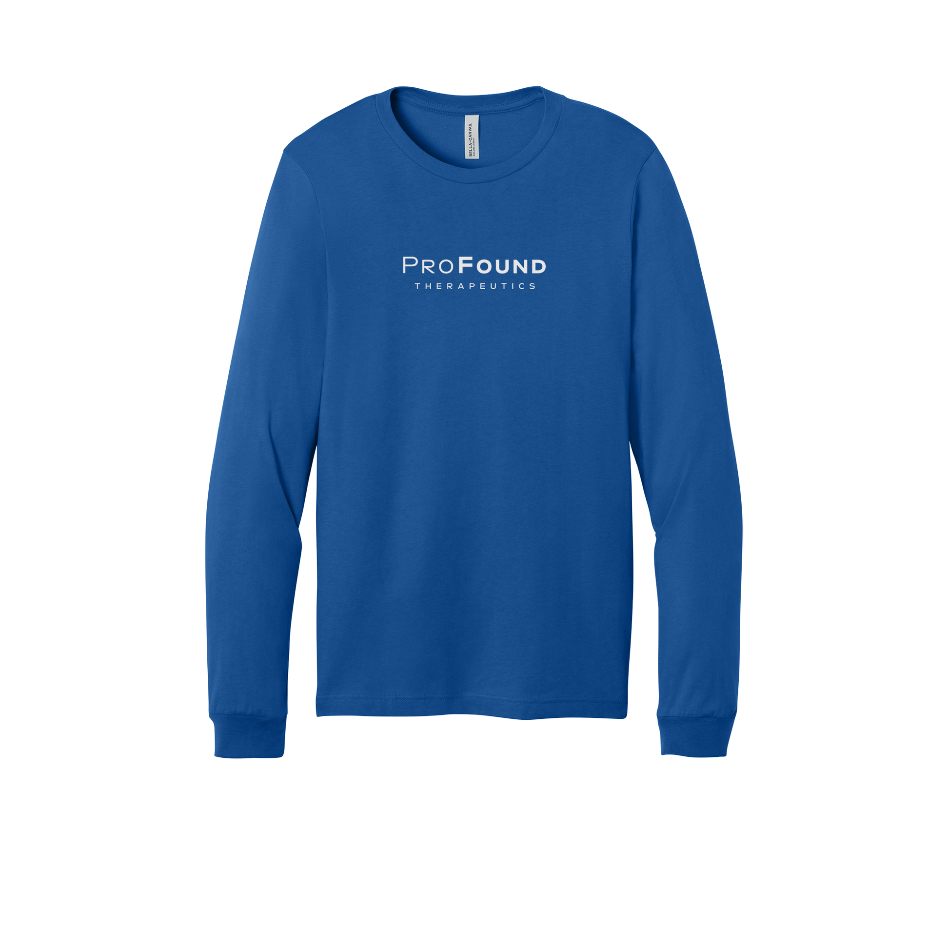 profoundtx-all-season-long-sleeve-tee-dtf-front-3501-trueroyal-flat-front