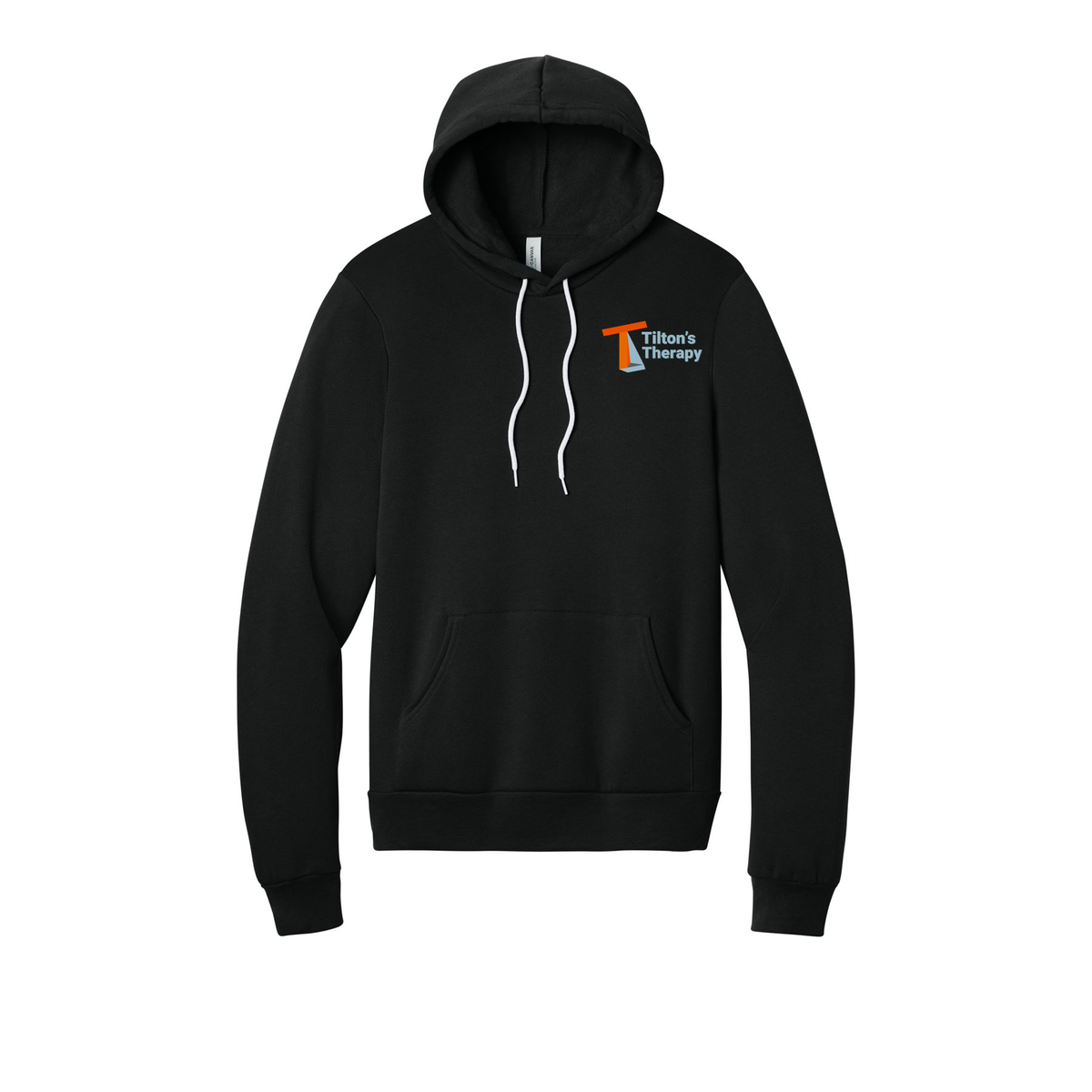 tiltonstherapy-bellacanvas-unisex-fleece-pullover-hoodie-dtf-leftchest-3719-black-flat-front