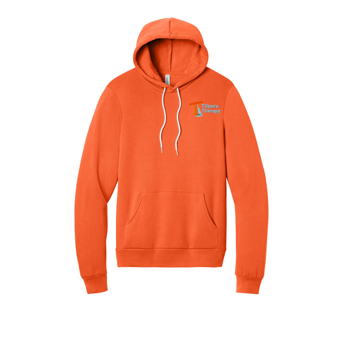 tiltonstherapy-bellacanvas-unisex-fleece-pullover-hoodie-dtf-leftchest-3719-orange-flat-front