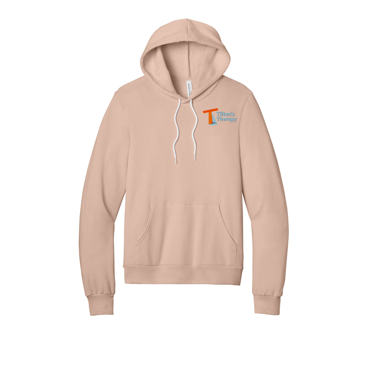 tiltonstherapy-bellacanvas-unisex-fleece-pullover-hoodie-dtf-leftchest-3719-peach-flat-front