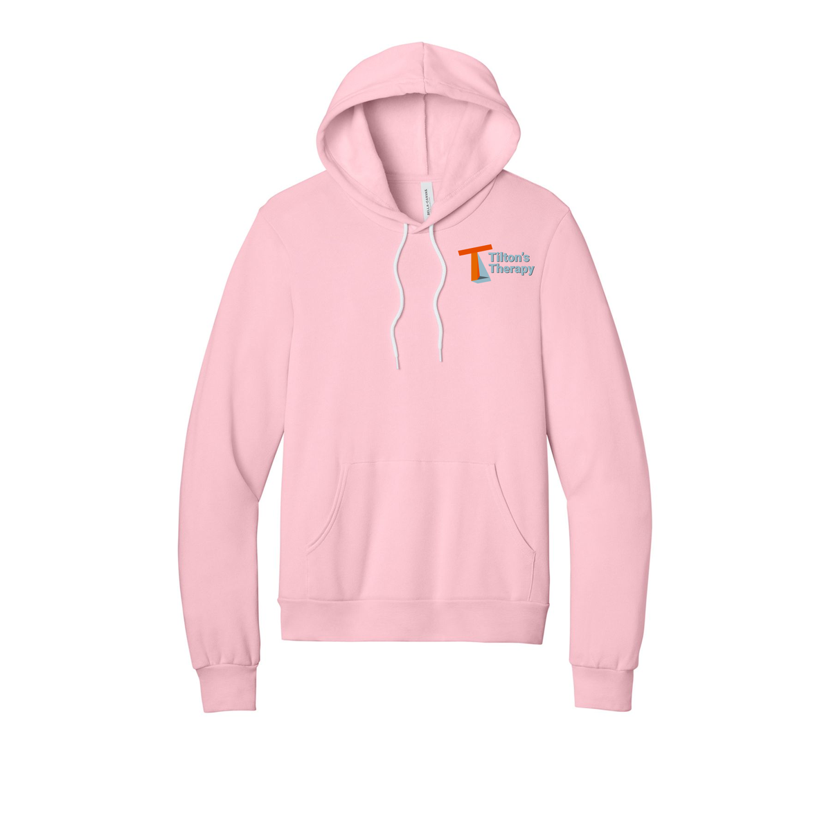tiltonstherapy-bellacanvas-unisex-fleece-pullover-hoodie-dtf-leftchest-3719-pink-flat-front