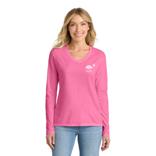 Breast Cancer Awareness Women's Long Sleeve V-Neck