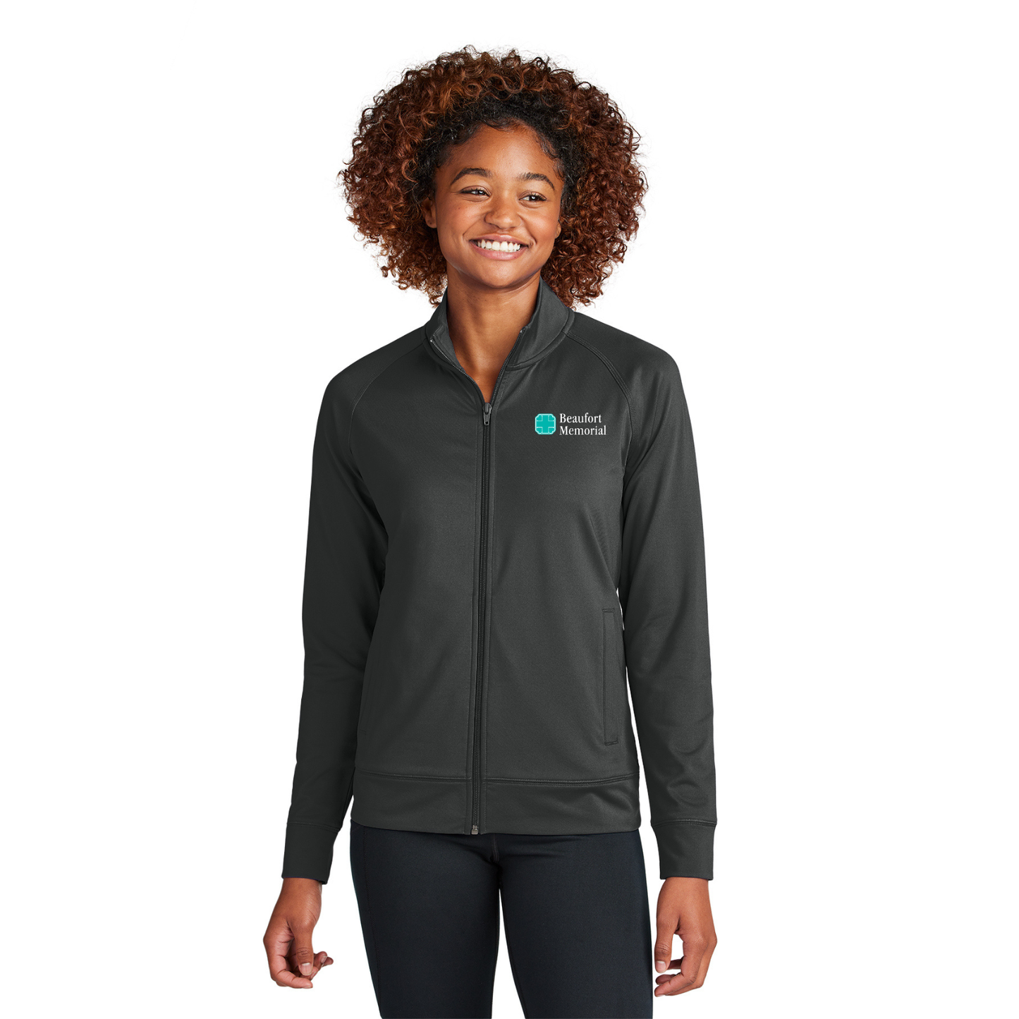 Sport-Tek® Women's Sport-Wick® Stretch Full-Zip Cadet Jacket