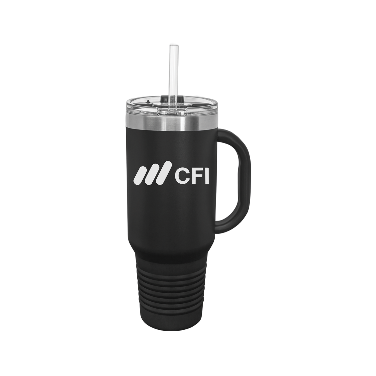 corporatefinanceinstitute-travel-mug-40oz-uv-drinkwarefront-40ozTravelMug-black-flat-front