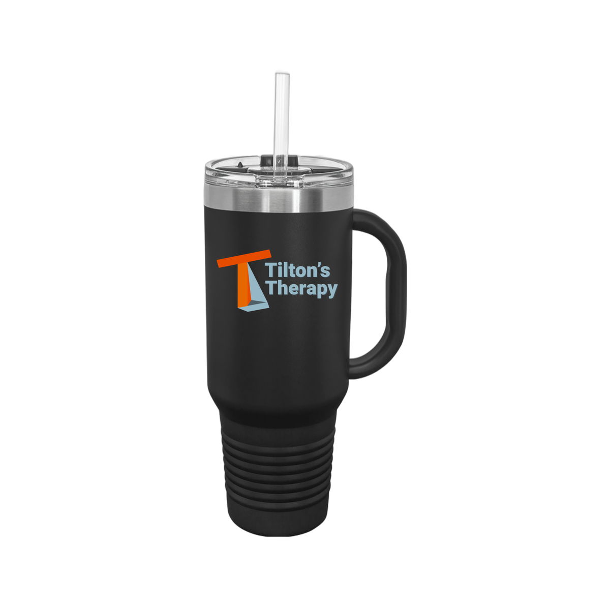 tiltonstherapy-travel-mug-40oz-uv-drinkwarefront-40ozTravelMug-black-flat-front