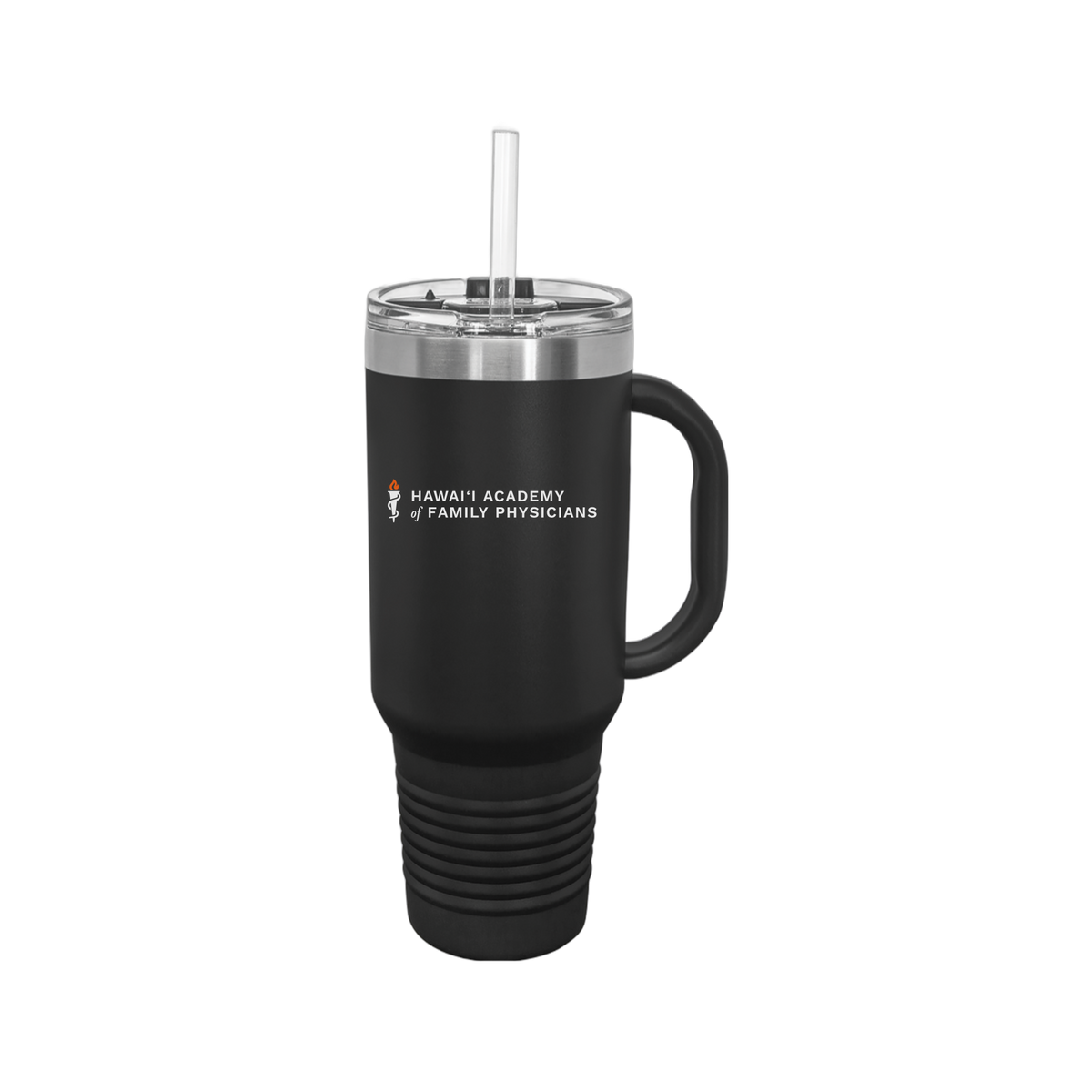 hafp-travel-mug-40oz-uv-drinkwarefront-40ozTravelMug-black-flat-front
