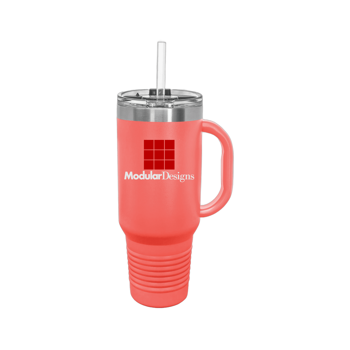 modulardesignsflooring-travel-mug-40oz-uv-drinkwarefront-40ozTravelMug-coral-flat-front