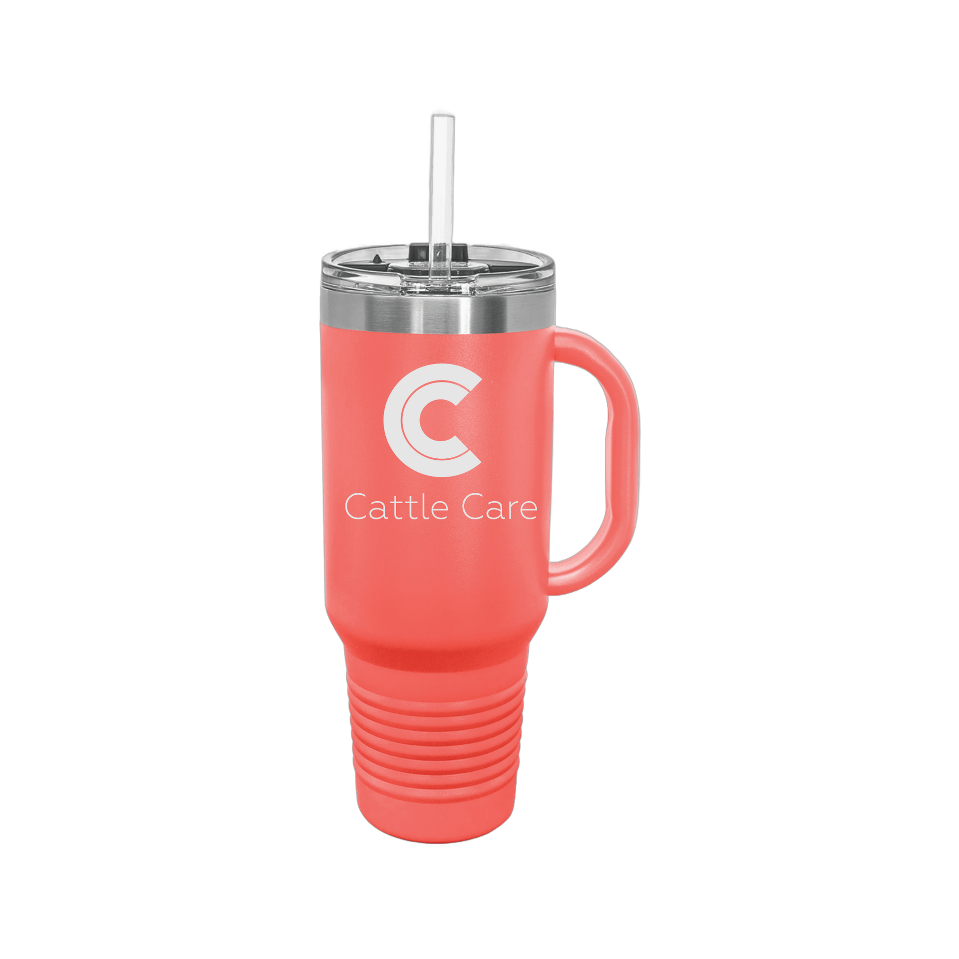 cattle-care-travel-mug-40oz-uv-drinkwarefront-40ozTravelMug-coral-flat-front