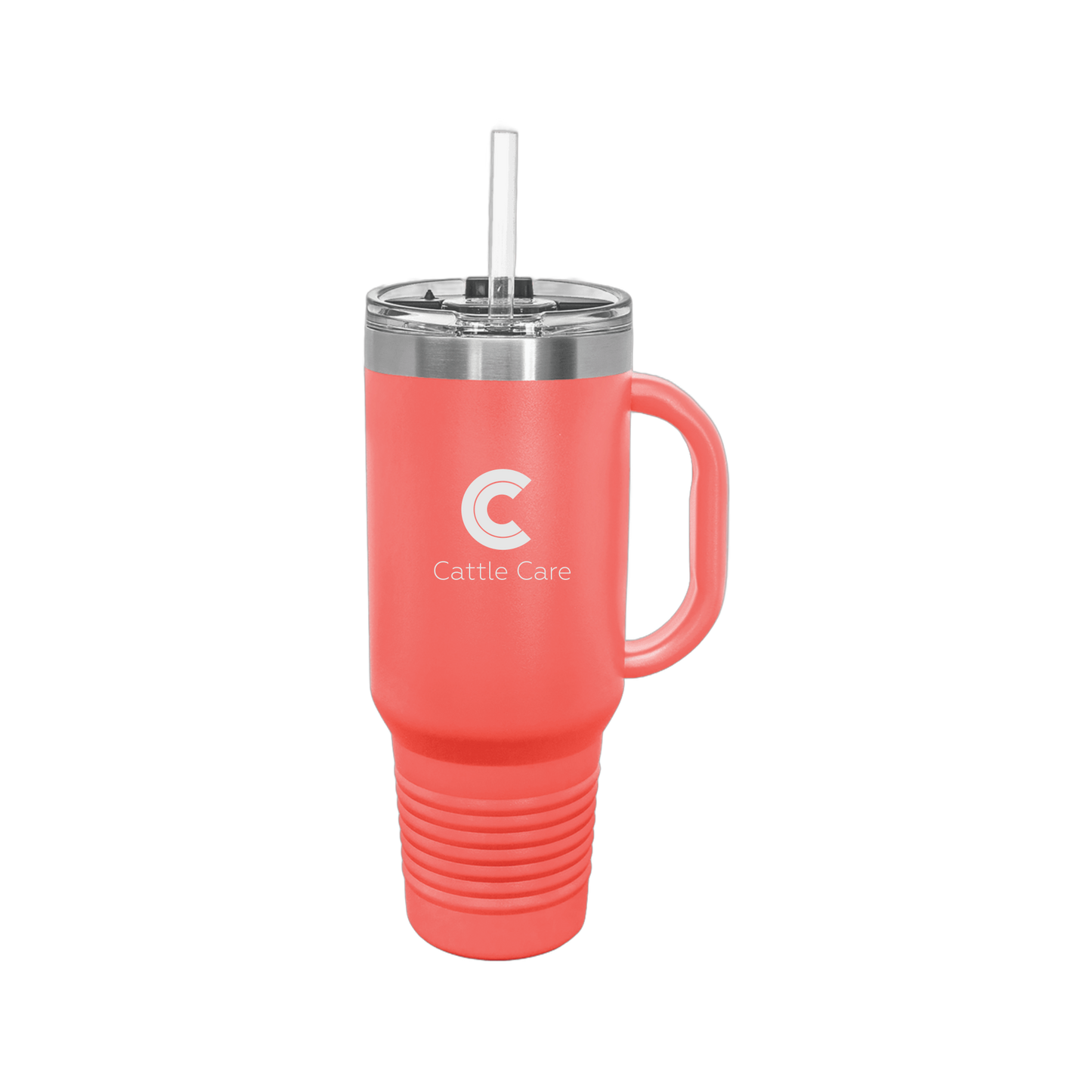 cattle-care-travel-mug-40oz-uv-drinkwarefront-40ozTravelMug-coral-flat-front