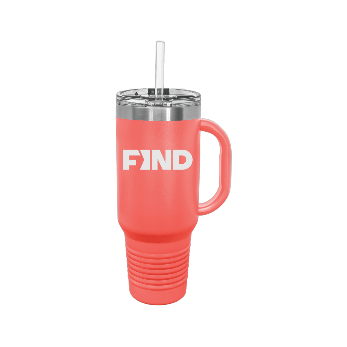 findrealestate-travel-mug-40oz-uv-drinkwarefront-40ozTravelMug-coral-flat-front