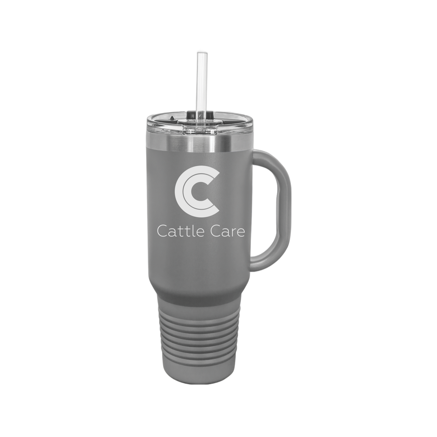 cattle-care-travel-mug-40oz-uv-drinkwarefront-40ozTravelMug-darkgray-flat-front
