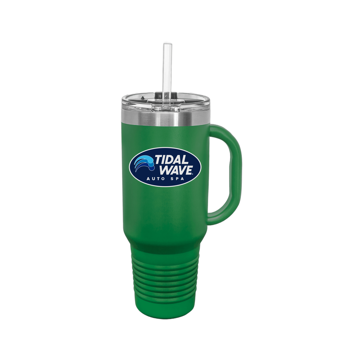tidalwaveautospa-travel-mug-40oz-uv-drinkwarefront-40ozTravelMug-green-flat-front