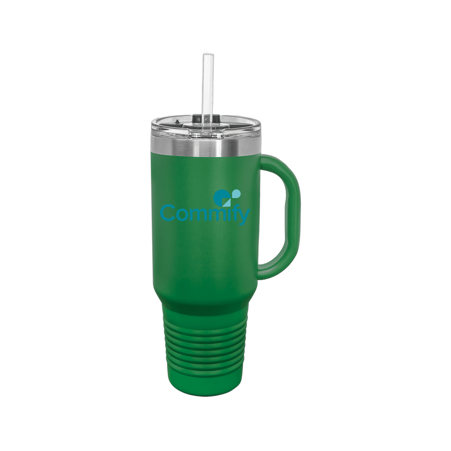 commify-travel-mug-40oz-uv-drinkwarefront-40ozTravelMug-green-flat-front