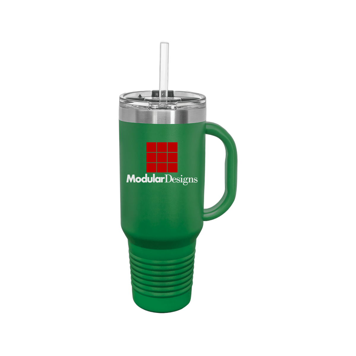 modulardesignsflooring-travel-mug-40oz-uv-drinkwarefront-40ozTravelMug-green-flat-front
