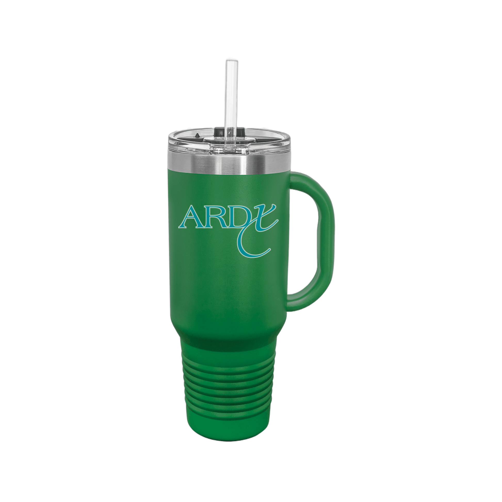 ardx-travel-mug-40oz-uv-drinkwarefront-40ozTravelMug-green-flat-front