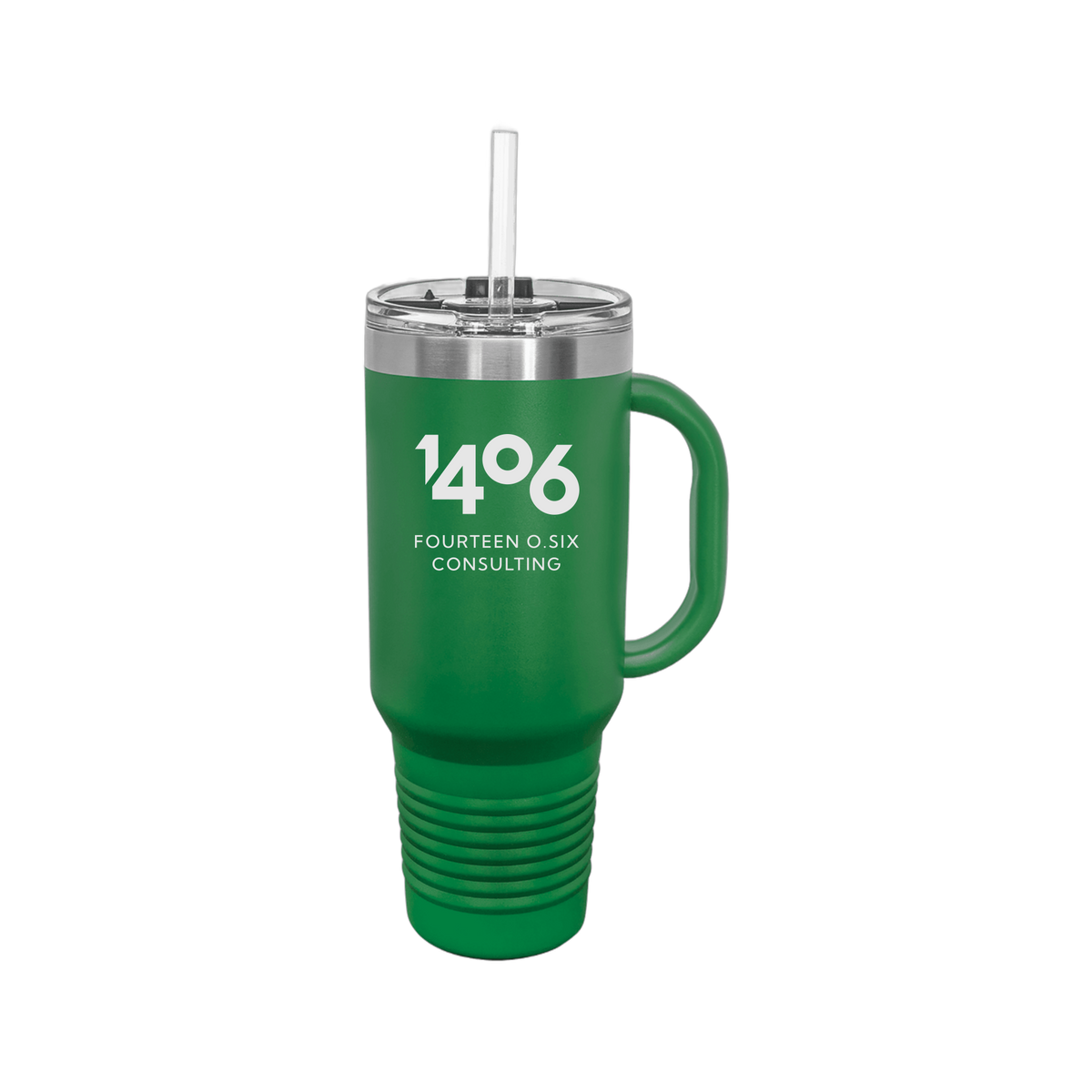 1406consulting-travel-mug-40oz-uv-drinkwarefront-40ozTravelMug-green-flat-front