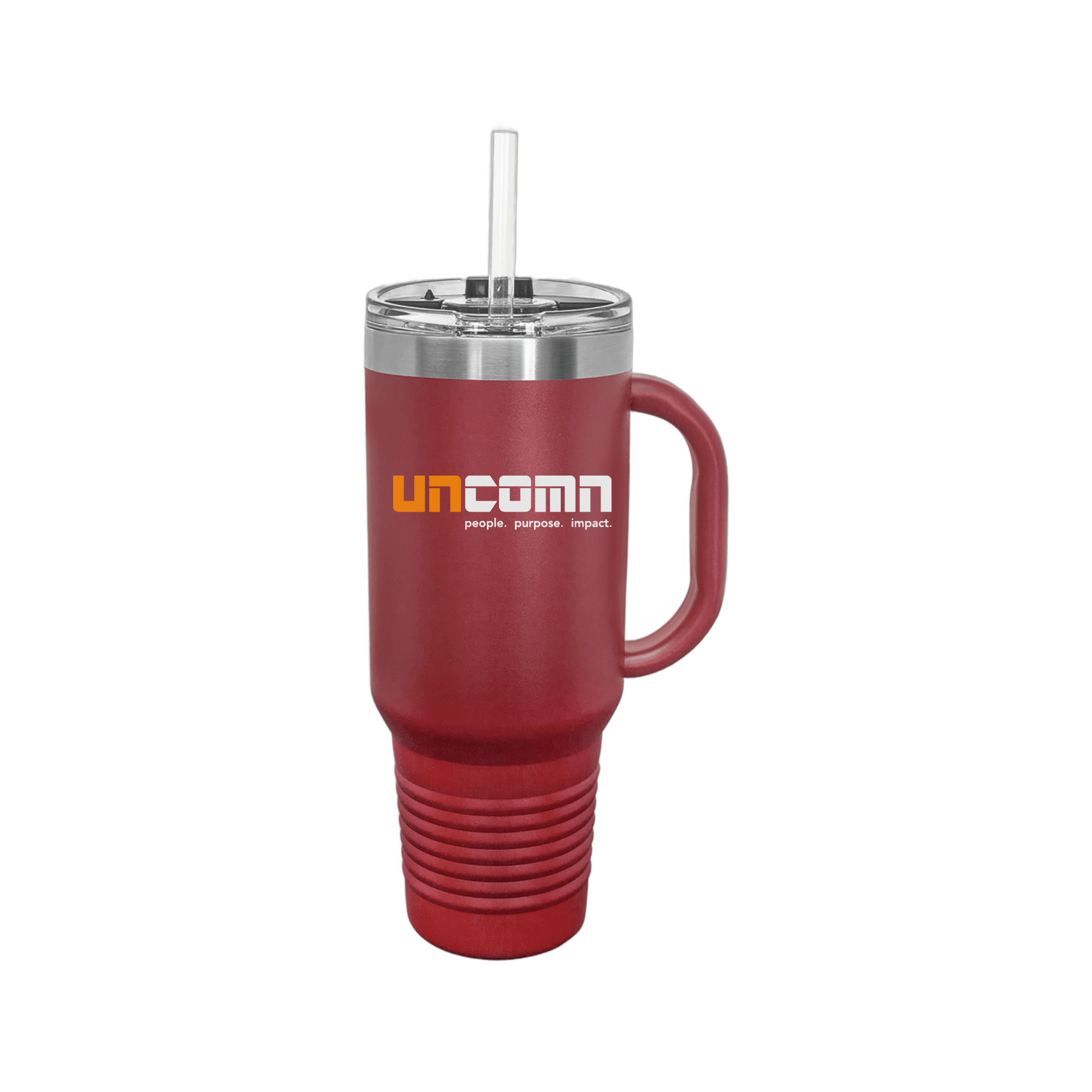 uncomn-travel-mug-40oz-uv-drinkwarefront-40ozTravelMug-maroon-flat-front