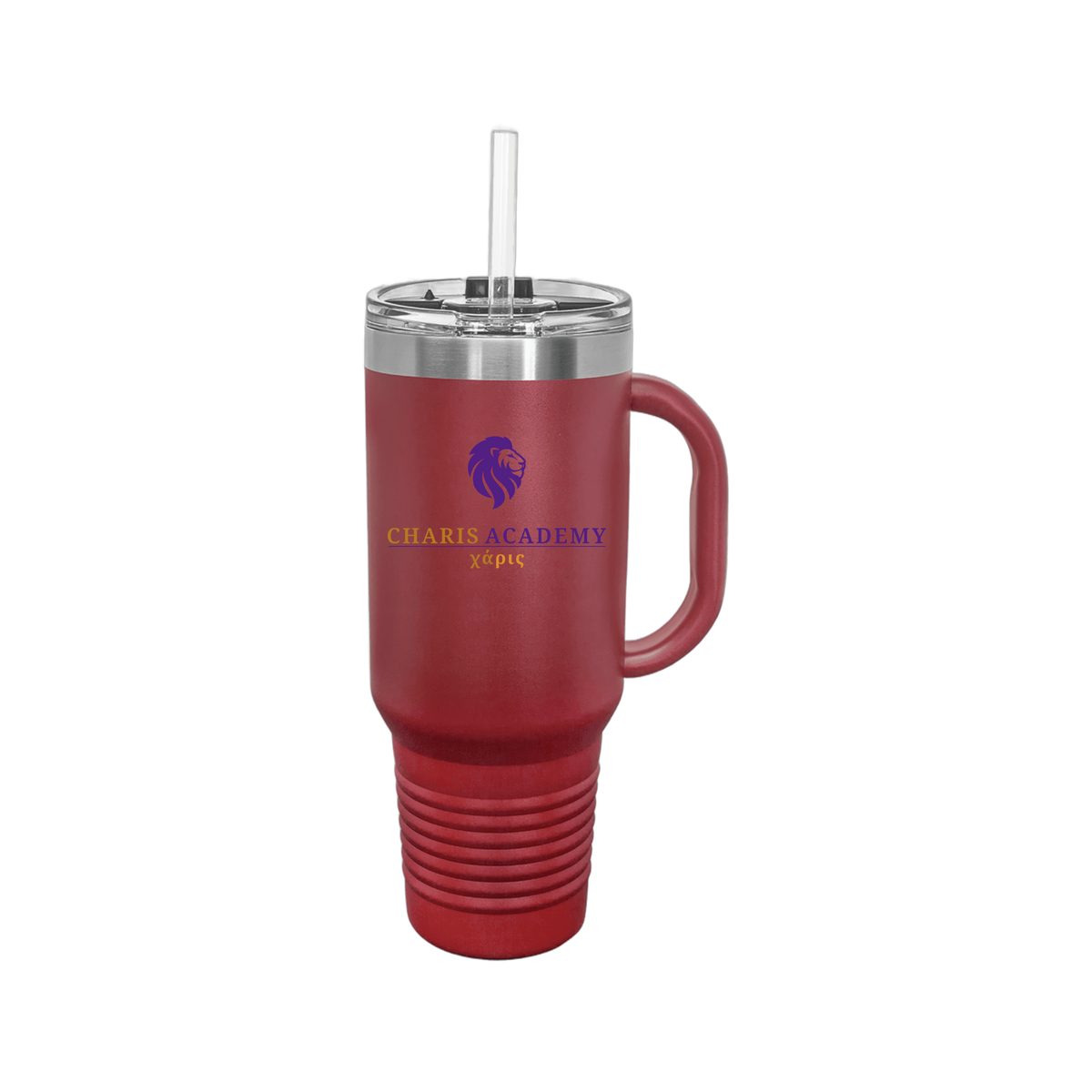 cahazleton-travel-mug-40oz-uv-drinkwarefront-40ozTravelMug-maroon-flat-front