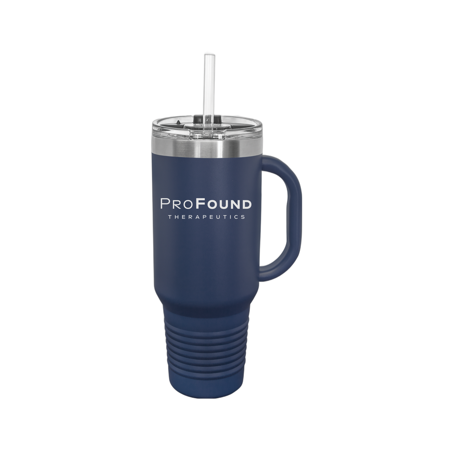 profoundtx-travel-mug-40oz-uv-drinkwarefront-40ozTravelMug-navyblue-flat-front