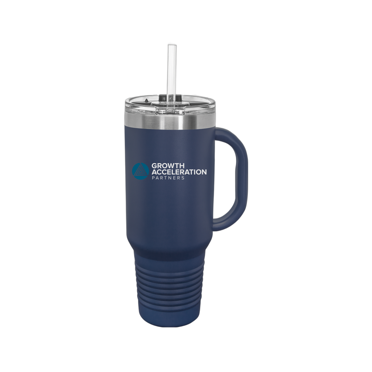 growthaccelerationpartners-travel-mug-40oz-uv-drinkwarefront-40ozTravelMug-navyblue-flat-front