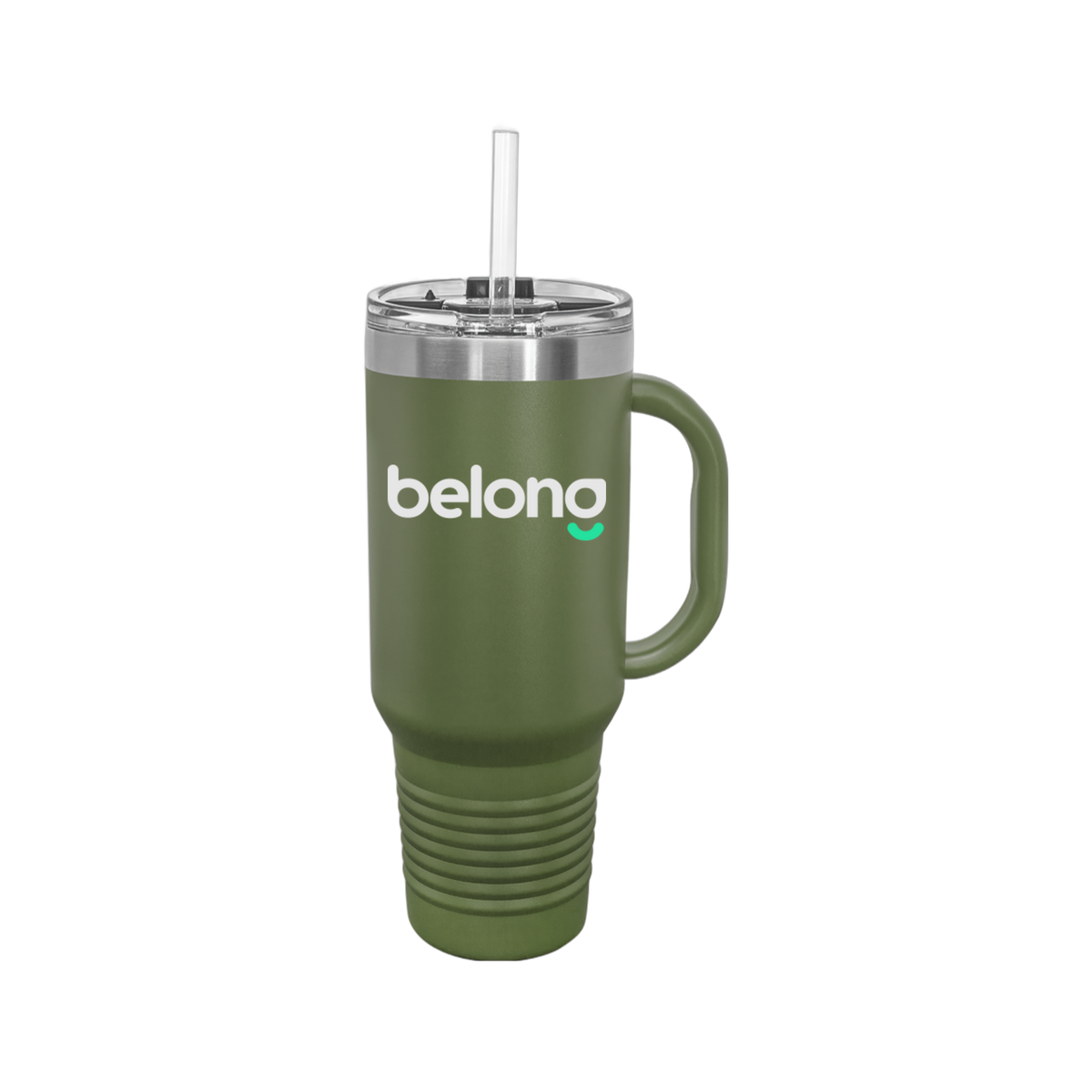 belonghome-travel-mug-40oz-uv-drinkwarefront-40ozTravelMug-olivegreen-flat-front