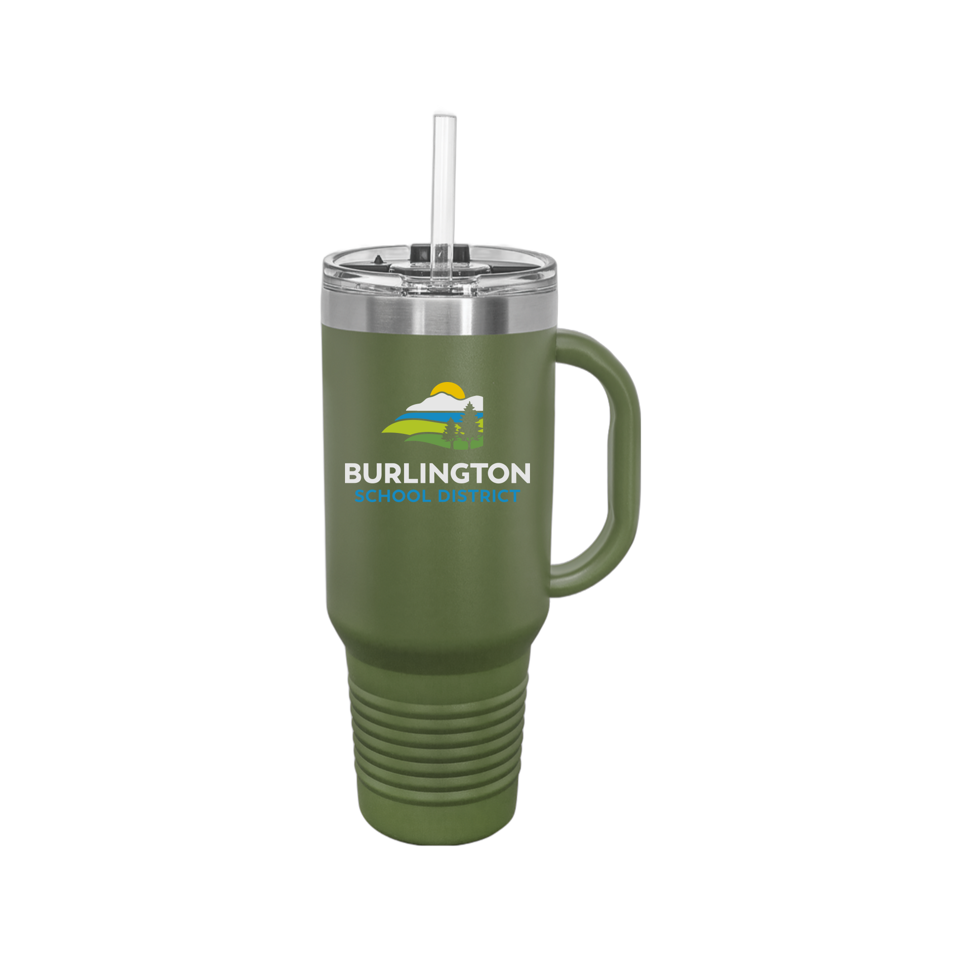 bsdvt-travel-mug-40oz-uv-drinkwarefront-40ozTravelMug-olivegreen-flat-front